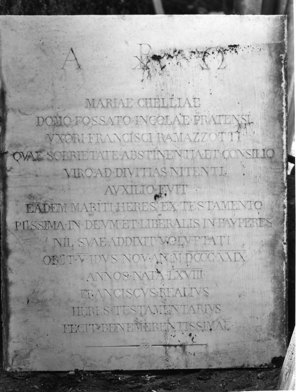 lapide - bottega toscana (sec. XIX)