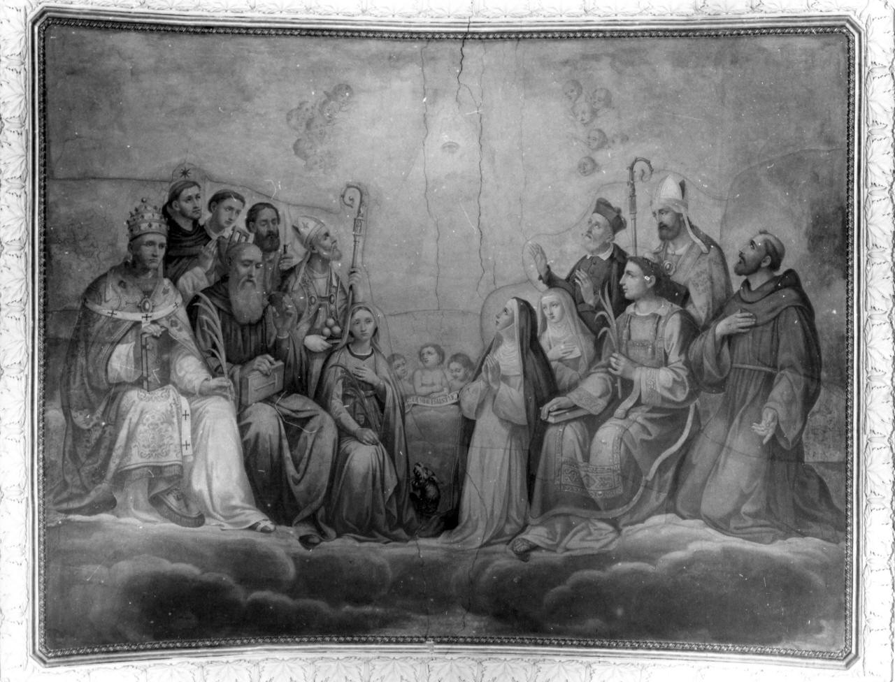 Chiesa militante e trionfante (dipinto) di Pezzati Pietro (sec. XIX)