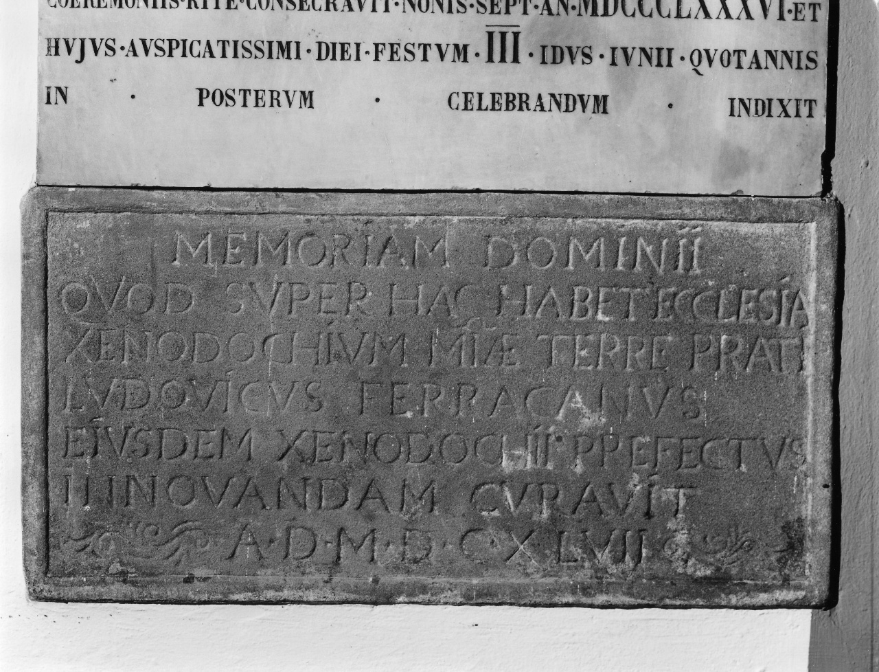 lapide commemorativa - manifattura toscana (sec. XVII)