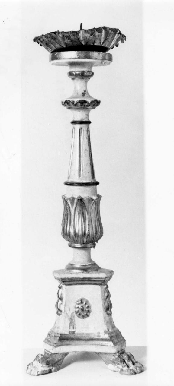 candeliere d'altare, serie - bottega toscana (sec. XIX)
