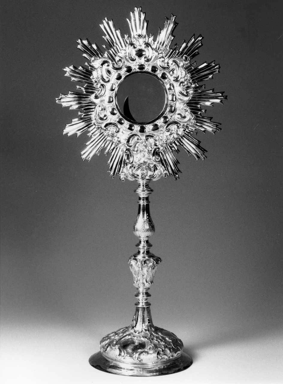 ostensorio - bottega italiana (primo quarto sec. XVIII)