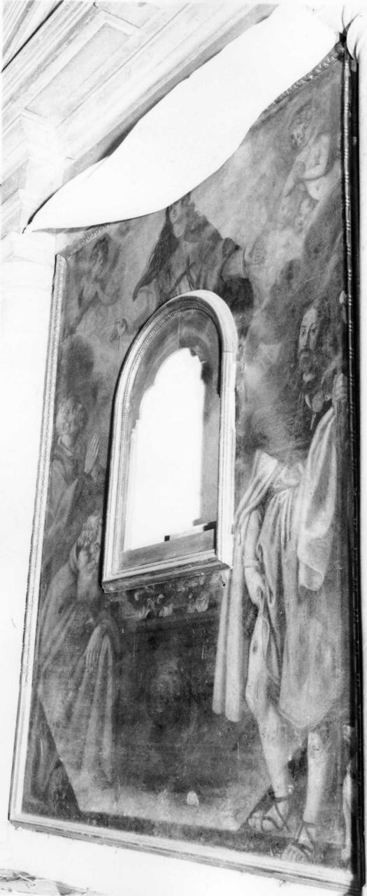 assunzione della Madonna con San Rocco, San Pietro e San Macario (dipinto) di Frilli Croci Domenico (sec. XVII)