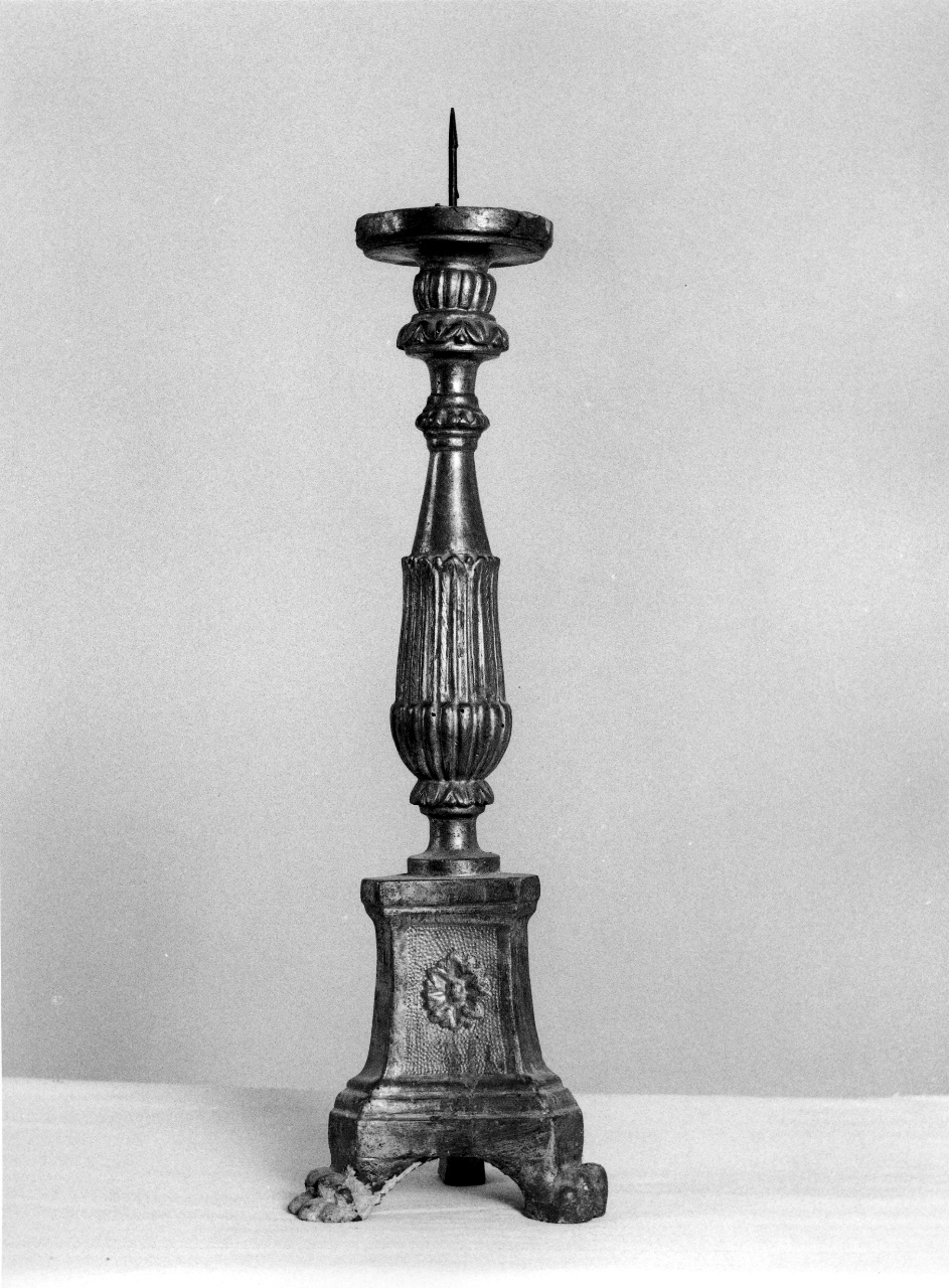 candeliere d'altare, serie - produzione toscana (seconda metà sec. XIX)