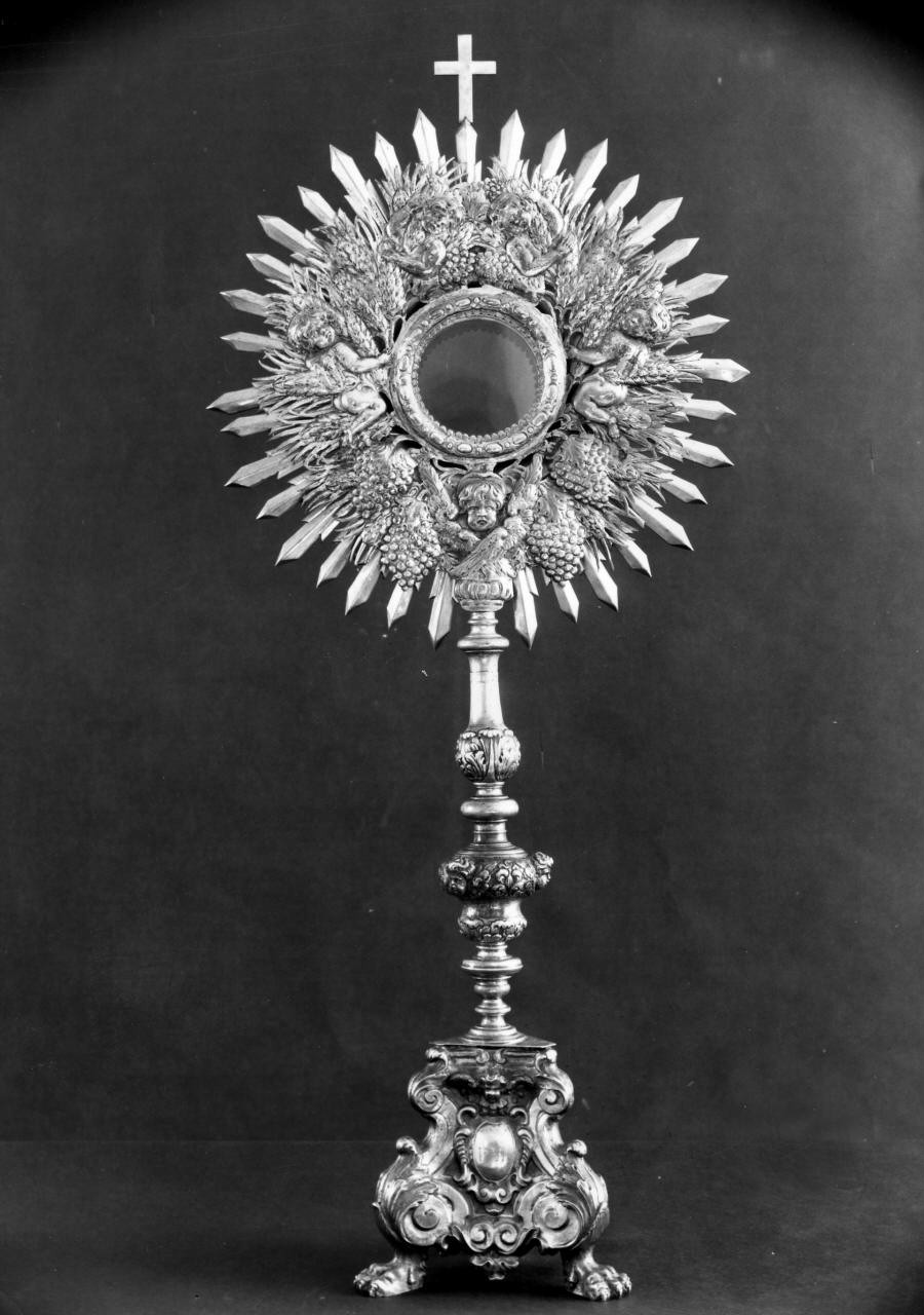 ostensorio - a raggiera - produzione toscana (primo quarto sec. XVIII)