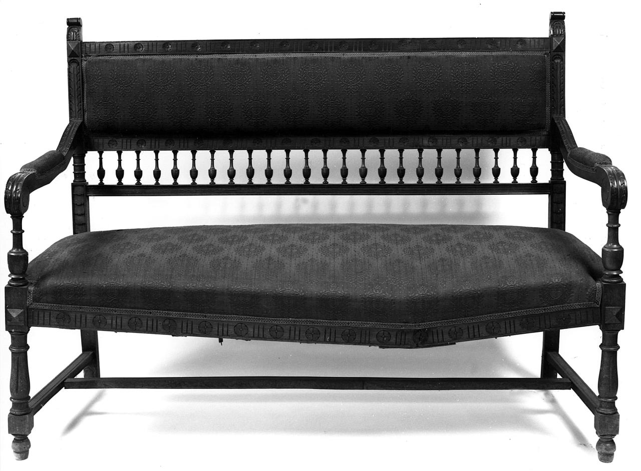 divano, elemento d'insieme - manifattura toscana (secc. XIX/ XX)