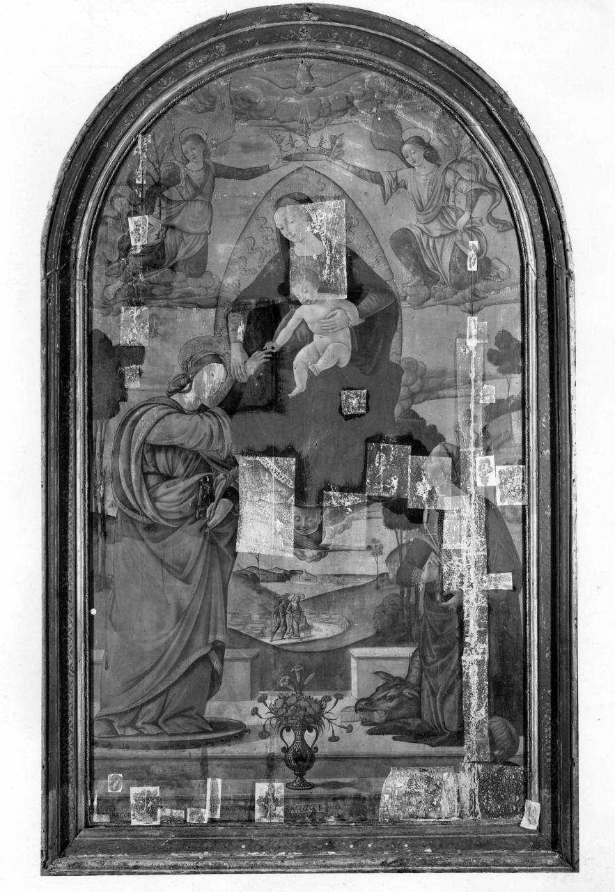 matrimonio mistico di Santa Caterina d'Alessandria (dipinto) di Maestro del Tondo della Borghese (sec. XVI)