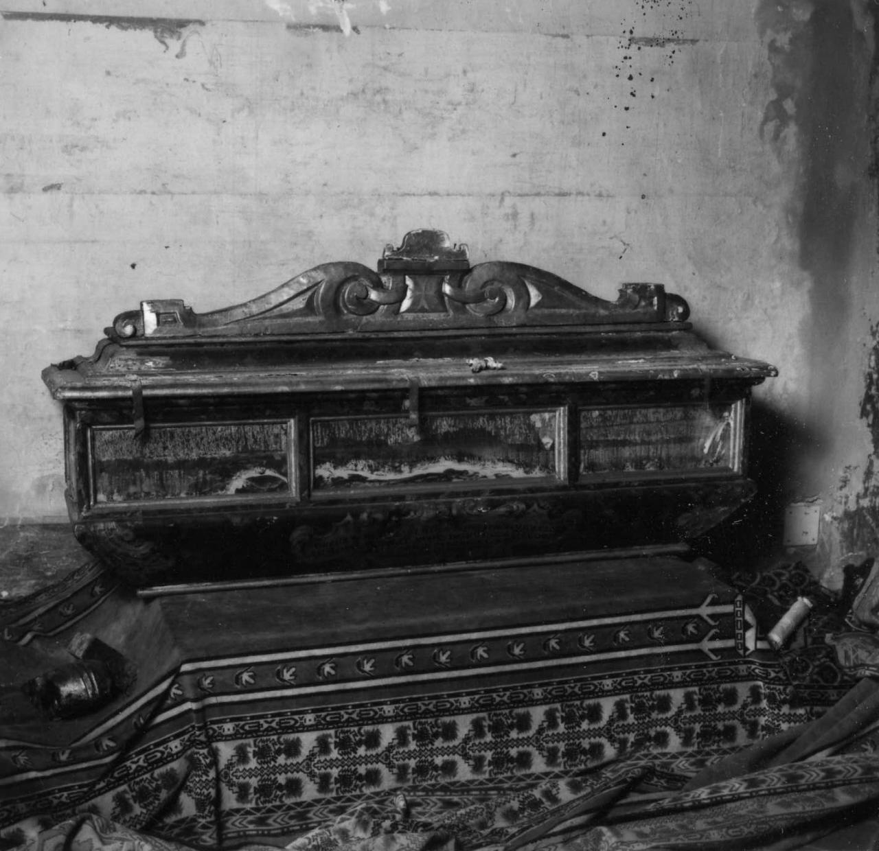 reliquiario a teca - a cassa - produzione fiorentina (sec. XVIII)