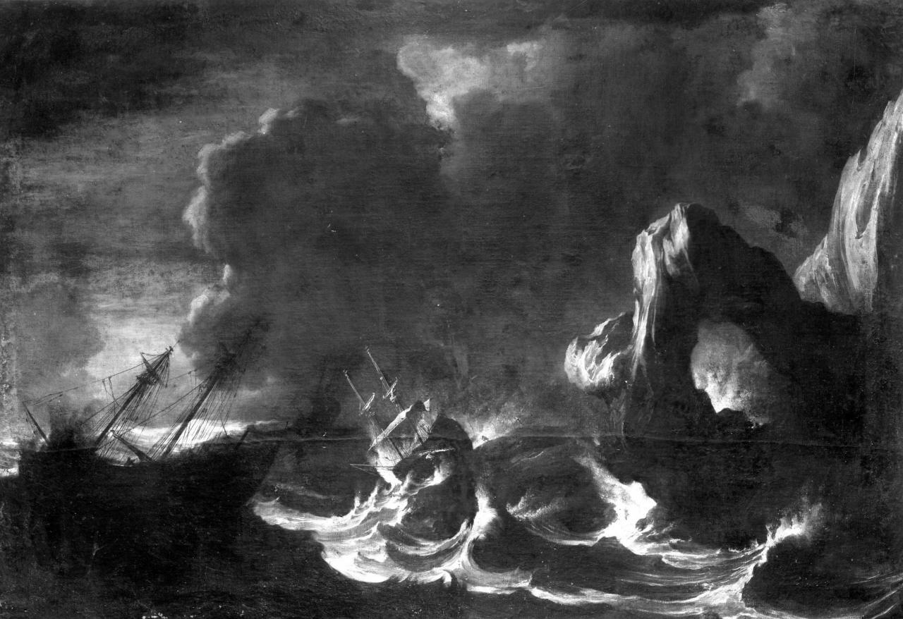 tempesta sul mare (dipinto) - ambito olandese (seconda metà sec. XVII)