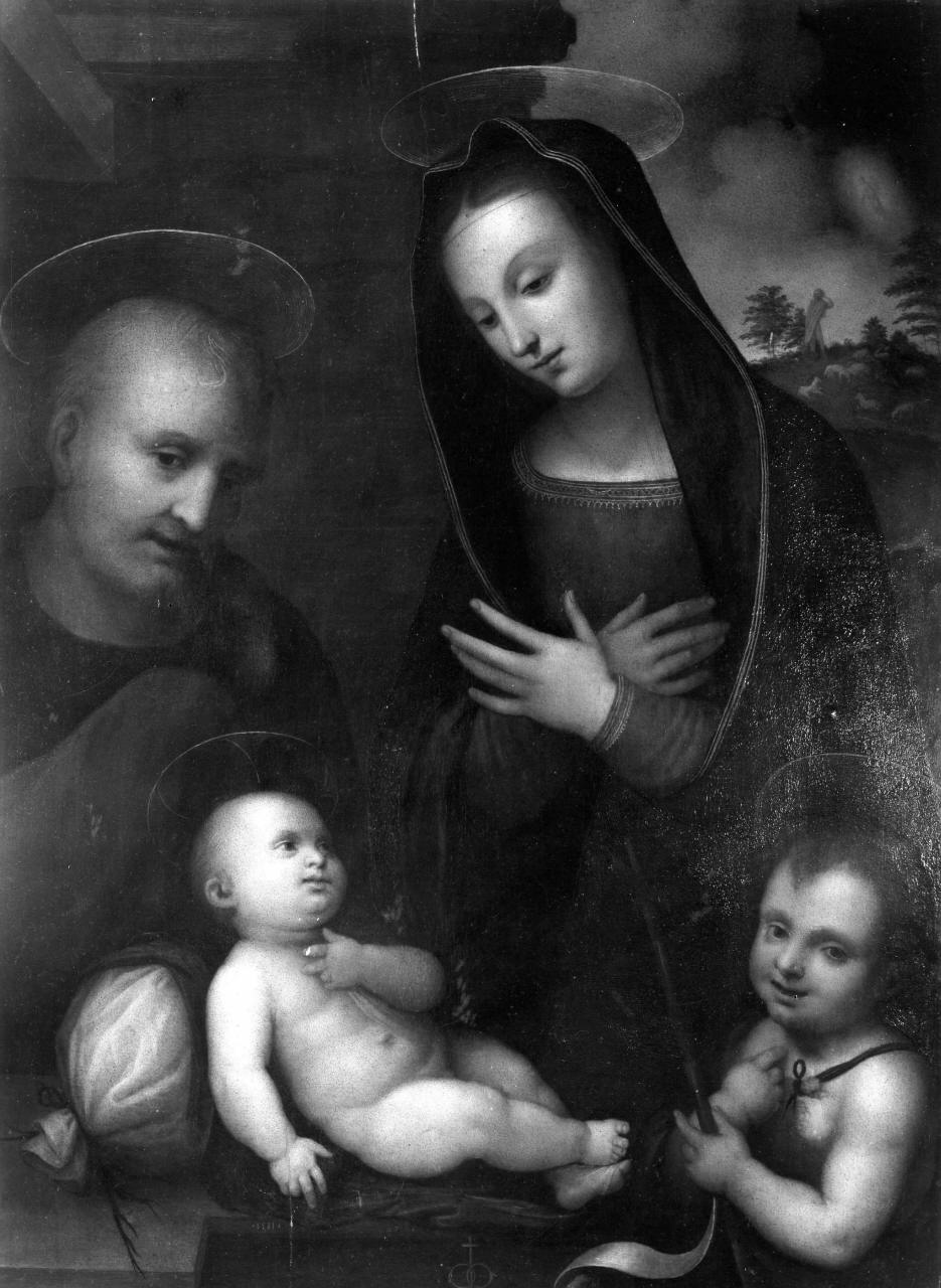 Sacra Famiglia con San Giovanni Battista bambino (dipinto) di Della Porta Bartolomeo detto Fra' Bartolomeo (sec. XVI)