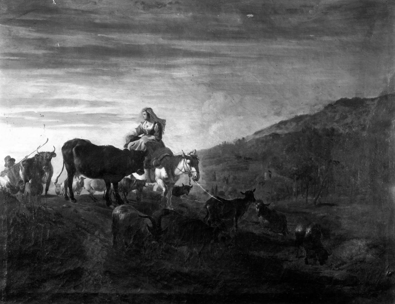 paesaggio con figure (dipinto) - ambito fiammingo (sec. XVII)