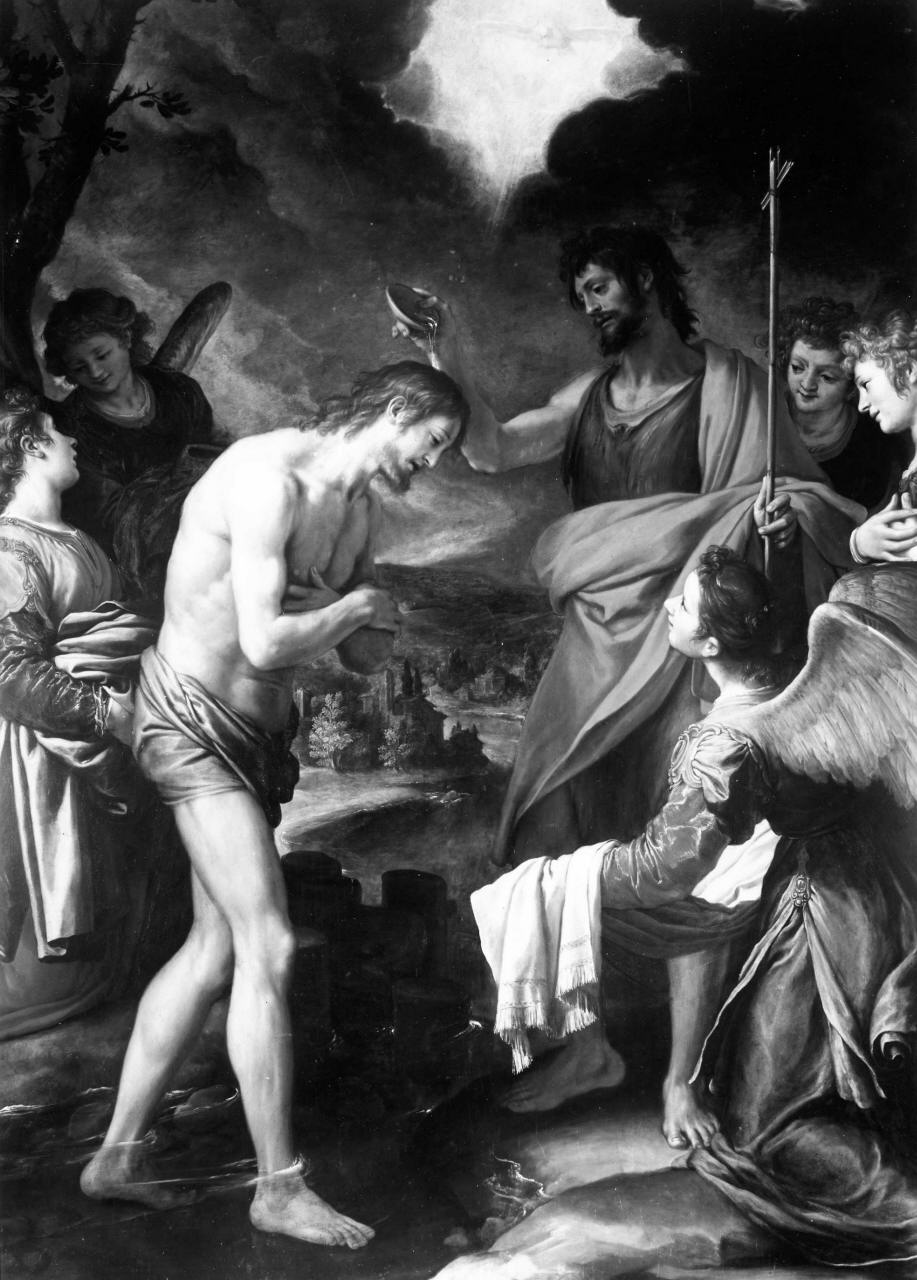 battesimo di Cristo (dipinto) di Santi di Tito (fine sec. XVI)
