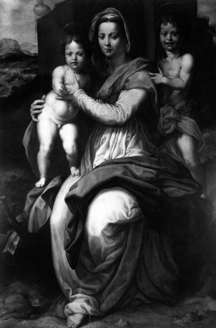 Madonna con Bambino e San Giovannino (dipinto) di Chimenti Jacopo detto Empoli (sec. XVI)