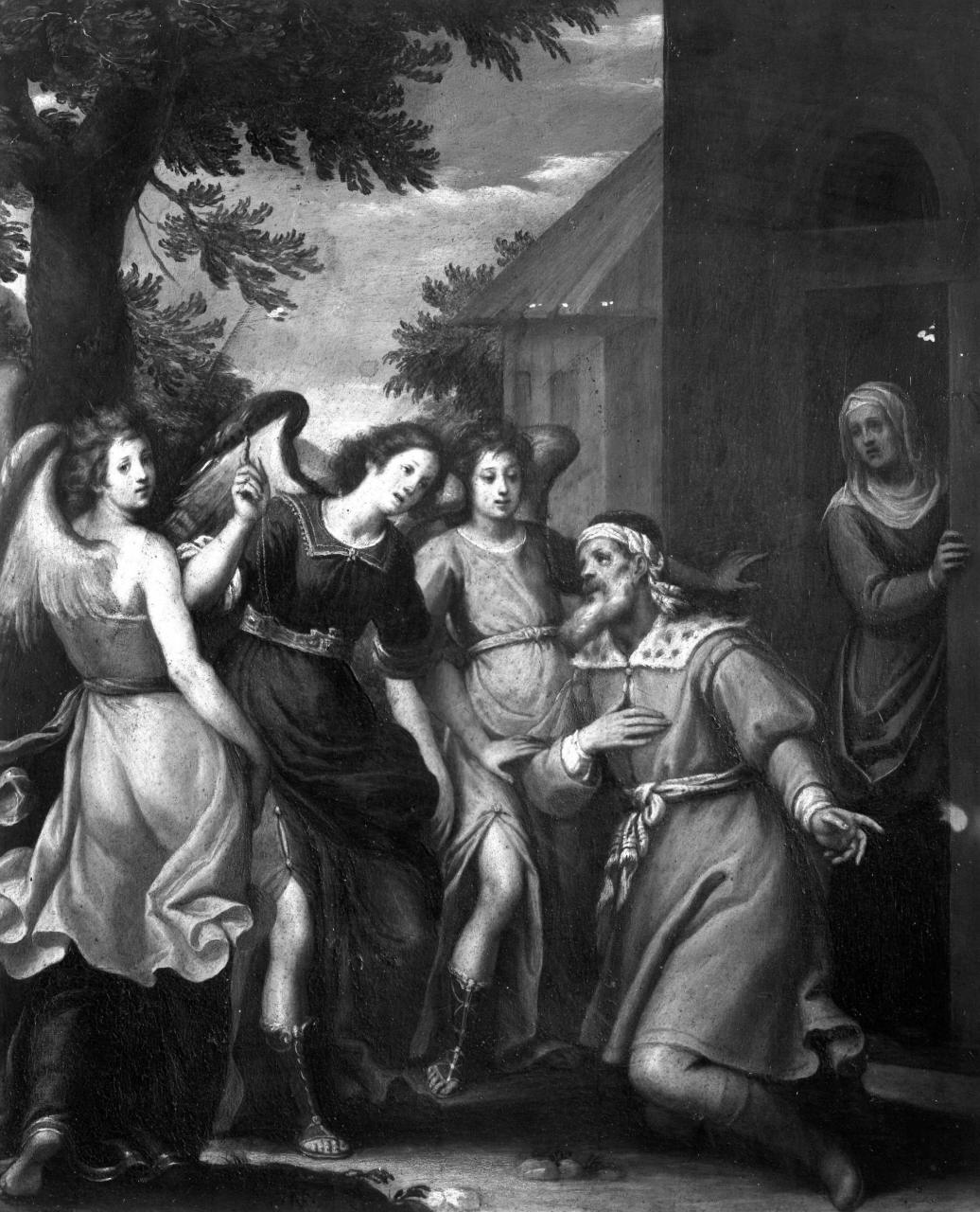 Abramo e i tre angeli (dipinto) di Rosselli Matteo (sec. XVII)
