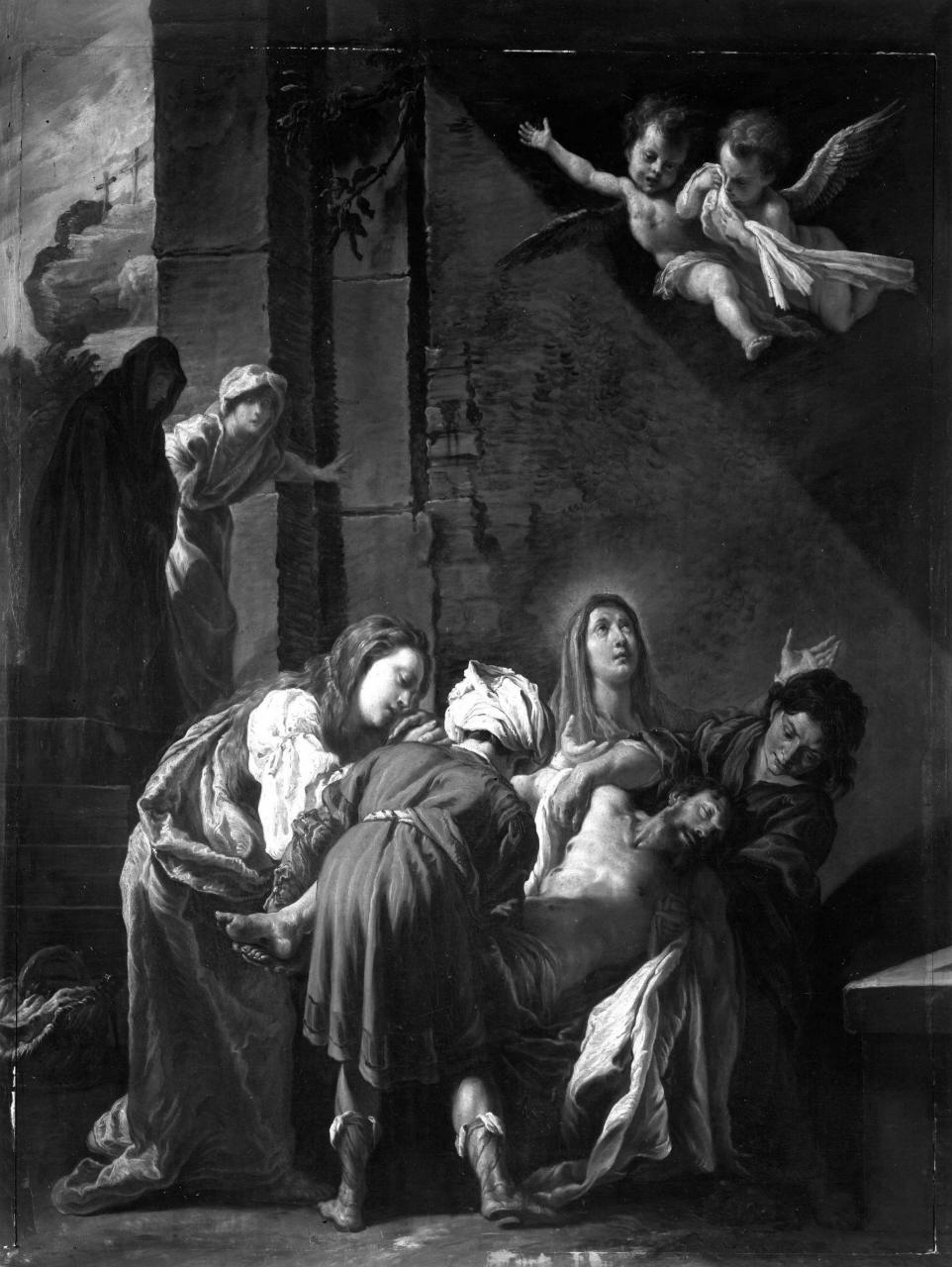 deposizione di Cristo nel sepolcro (dipinto) di Fetti Domenico (sec. XVII)