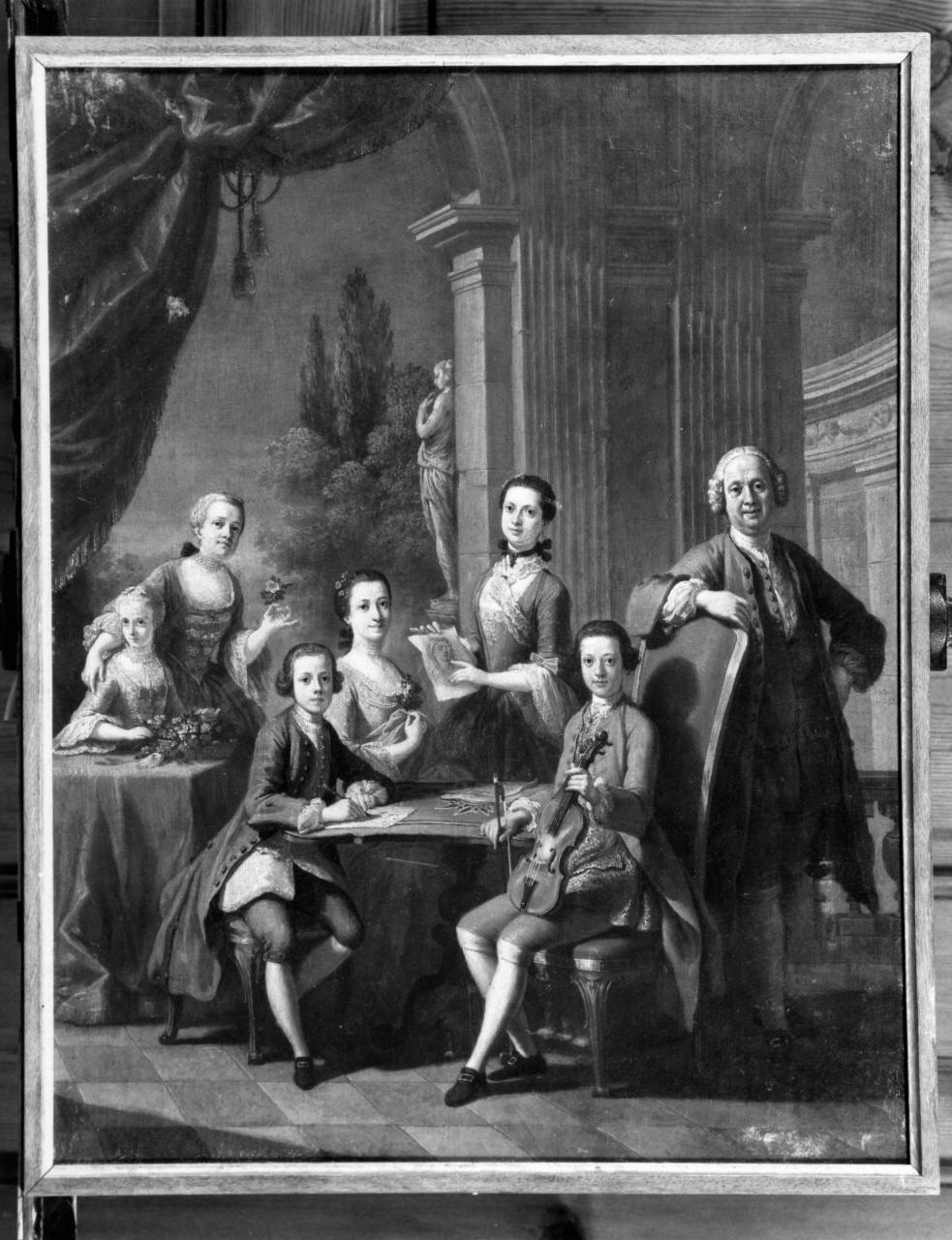 gruppo di famiglia (dipinto) di Zocchi Giuseppe (sec. XVIII)