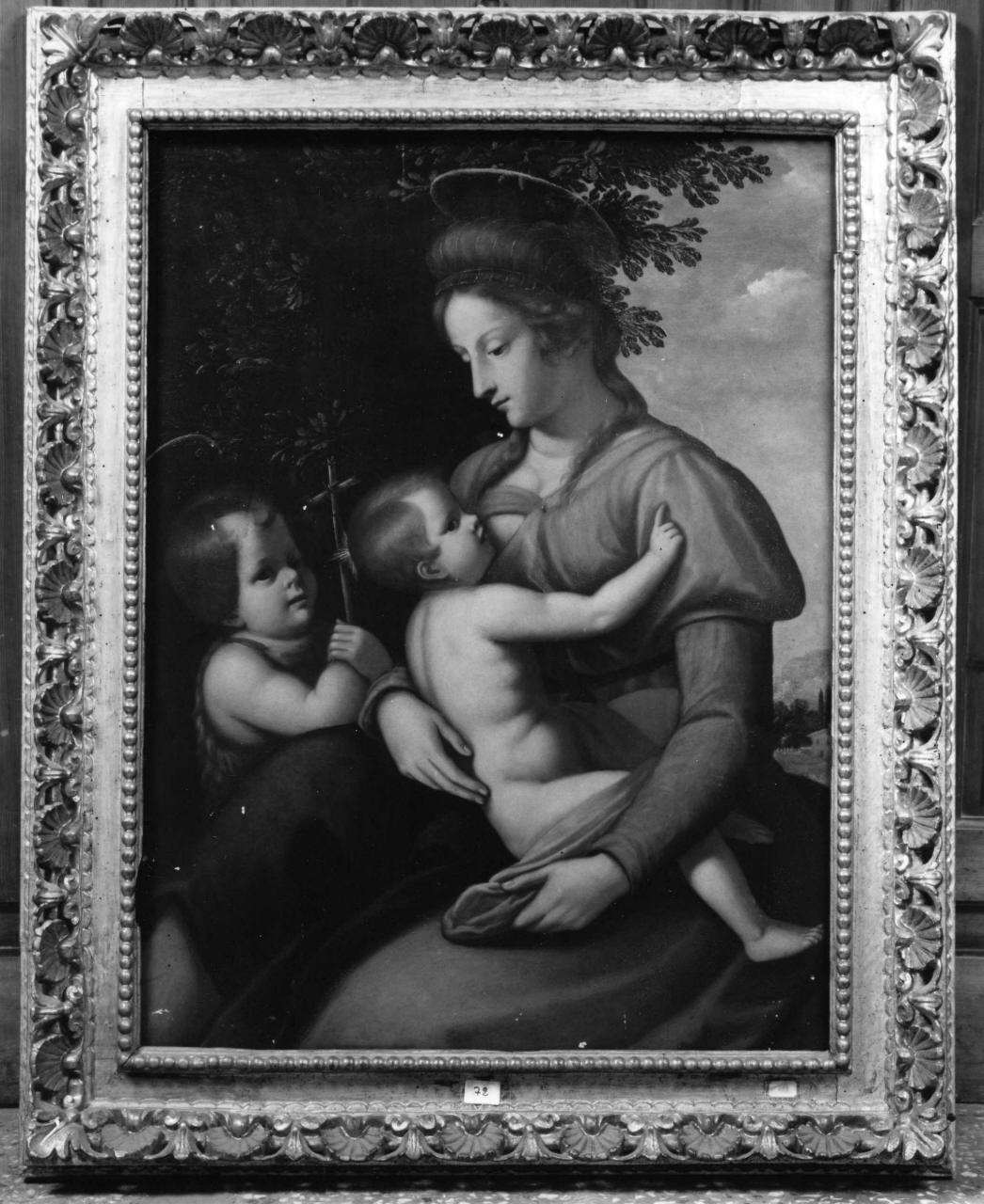 Madonna con Bambino e San Giovannino (dipinto) - ambito toscano (prima metà sec. XVII)
