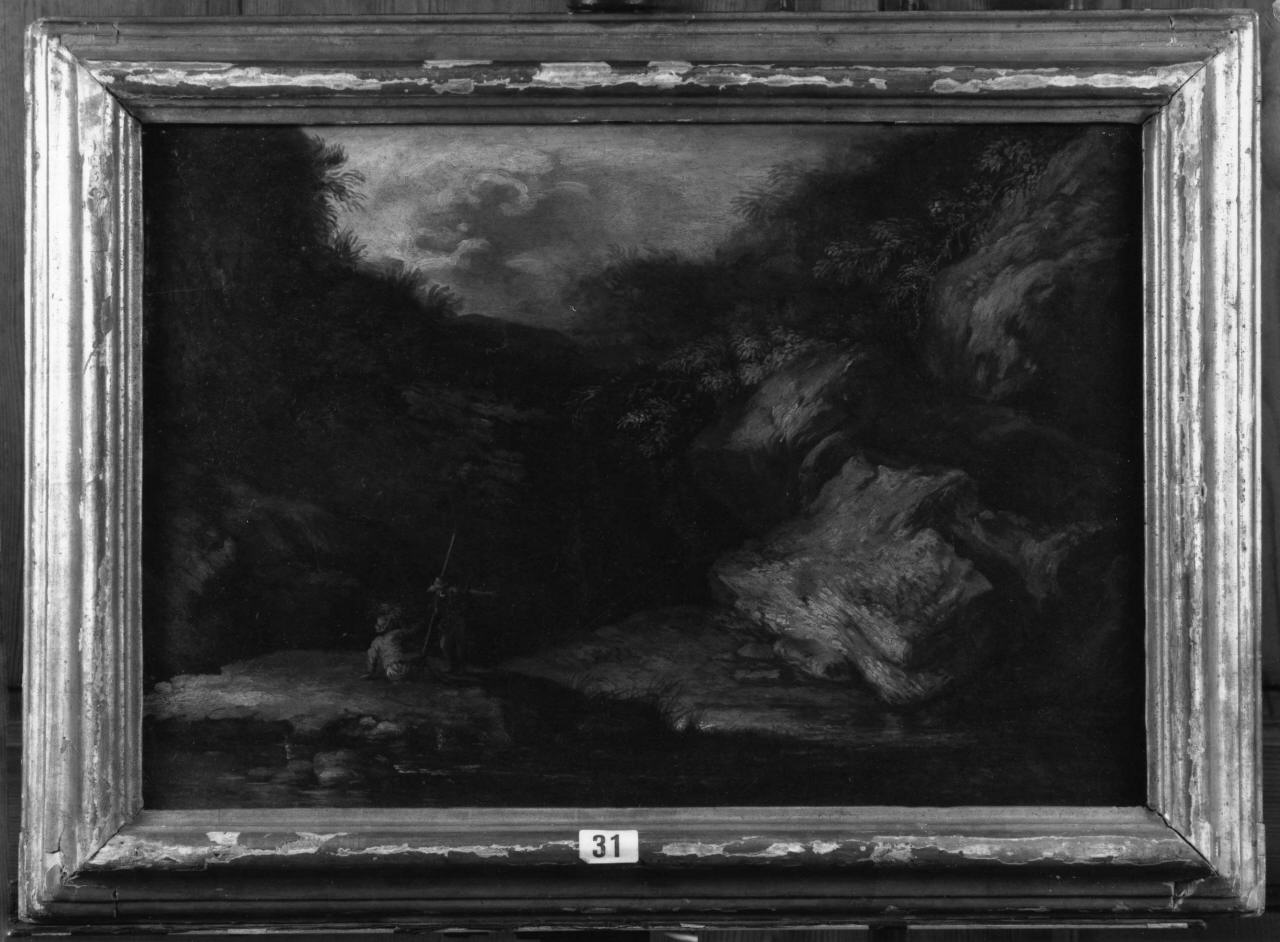 paesaggio con figure (dipinto) - ambito italiano (sec. XVIII)