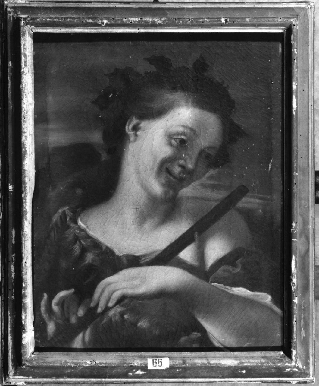 donna con flauto (dipinto) - ambito italiano (sec. XVIII)