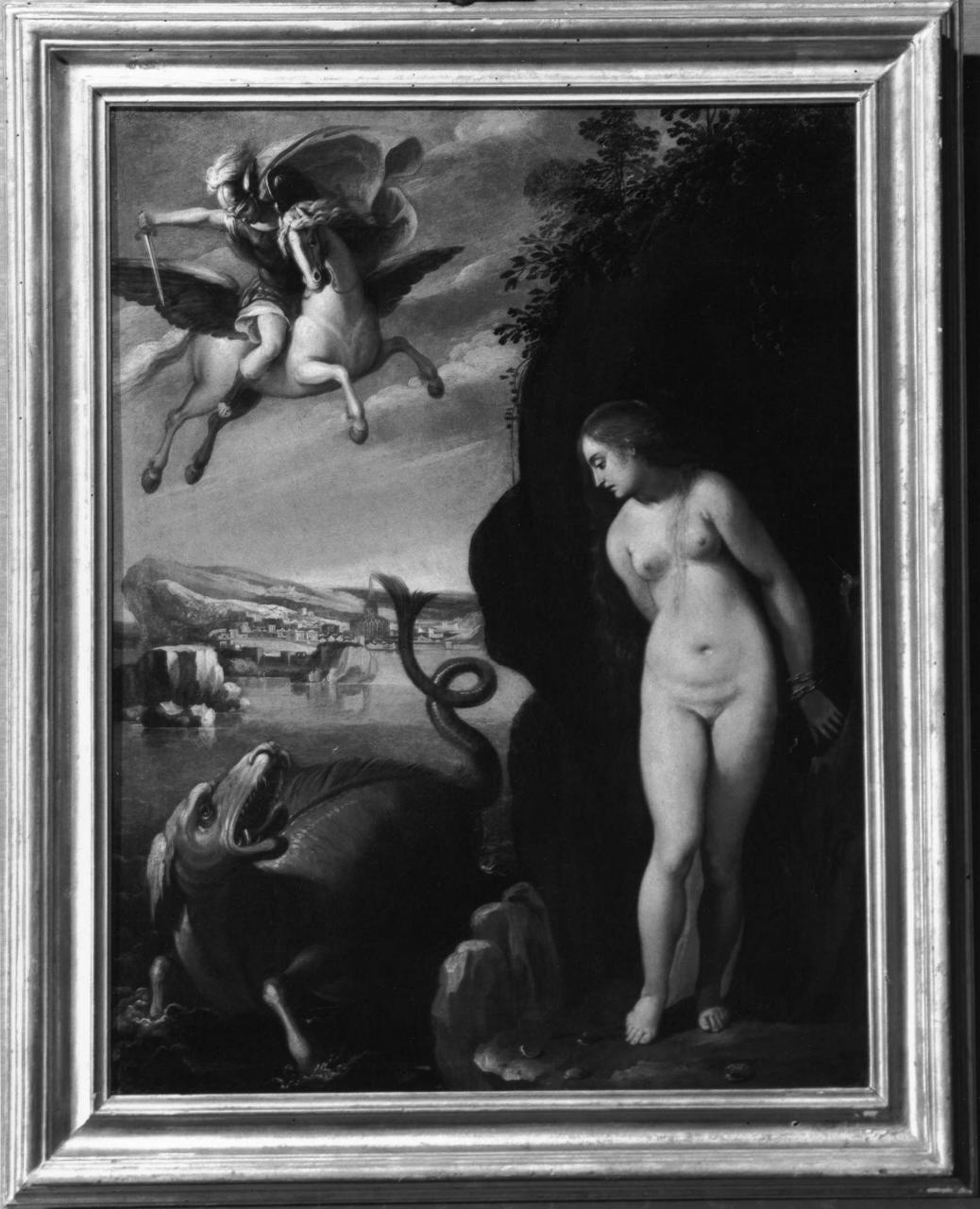 Perseo libera Andromeda (dipinto) - ambito italiano (secc. XVI/ XVII)
