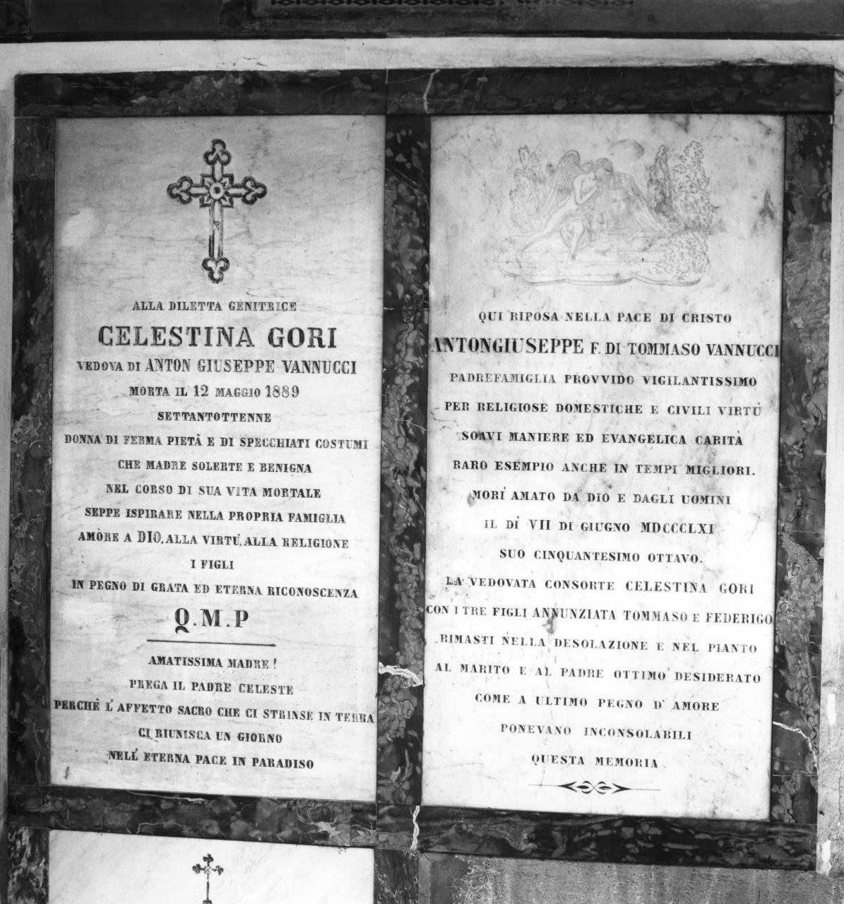 lapide tombale - bottega toscana (sec. XIX)