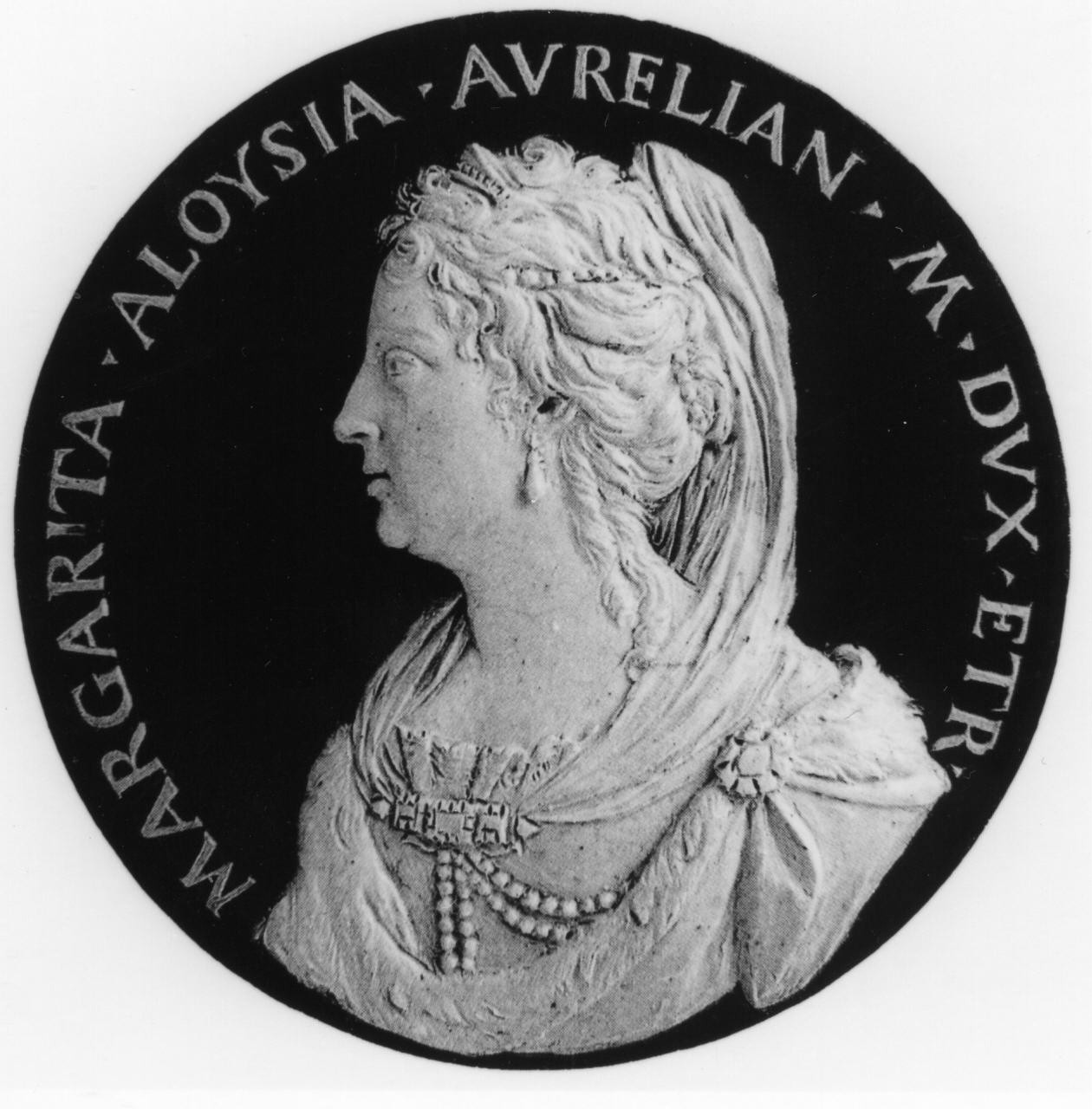 Margherita Luisa d'Orleans (medaglia) di Selvi Antonio (sec. XVIII)