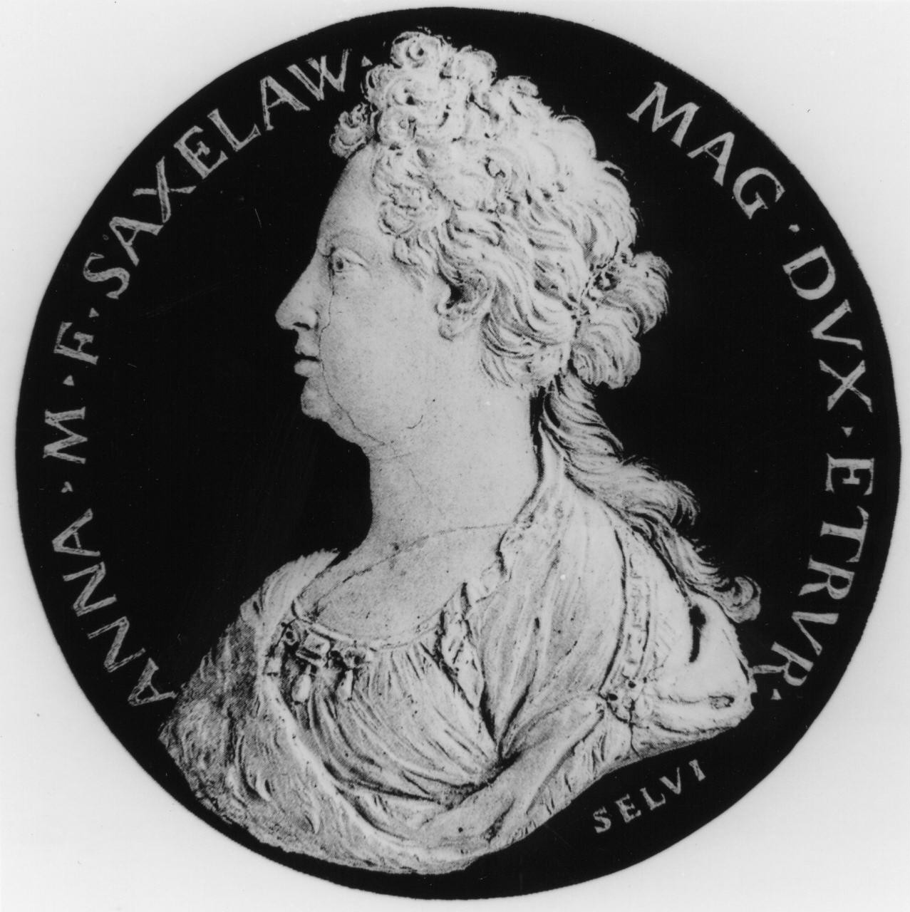 Anna Maria Francesca di Sassonia-Lauenburg (medaglia) di Selvi Antonio (sec. XVIII)