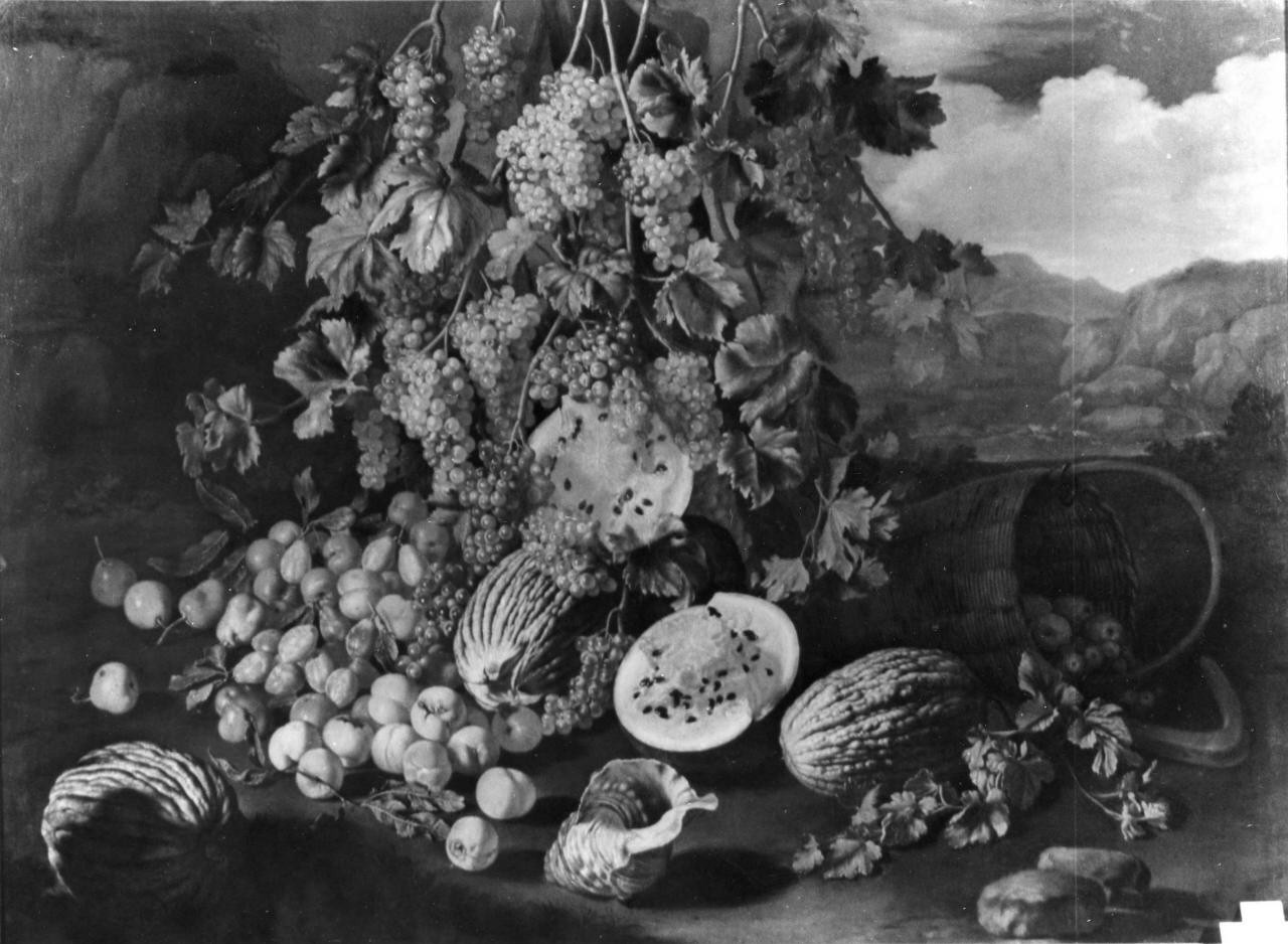 natura morta con frutta (dipinto) di Ruoppolo Giovan Battista (attribuito) (sec. XVII)