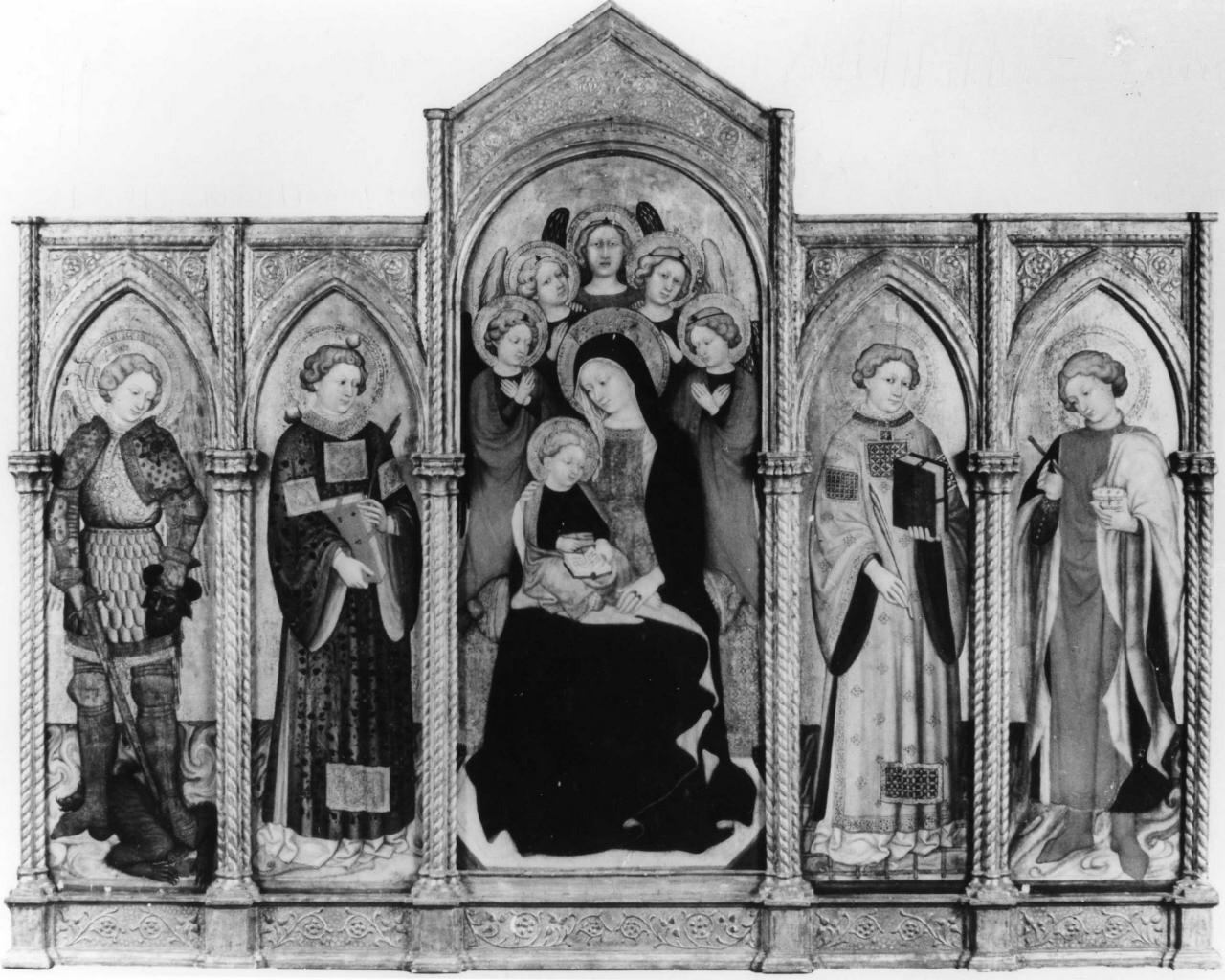 Madonna in trono con Bambino e Santi (polittico) di Pietro di Domenico da Montepulciano (sec. XV)