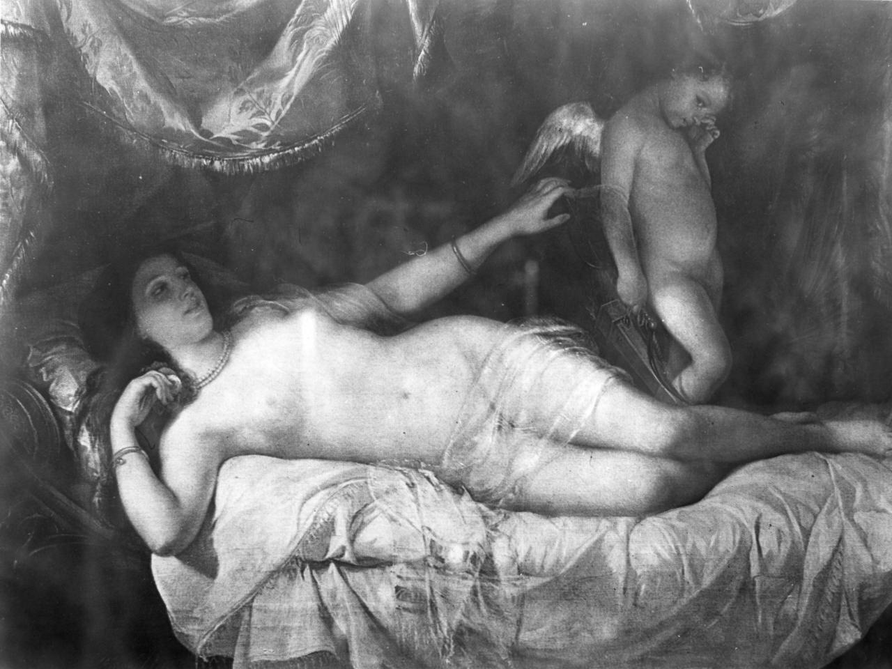 Venere e Cupido (dipinto) di Ussi Stefano (sec. XIX)