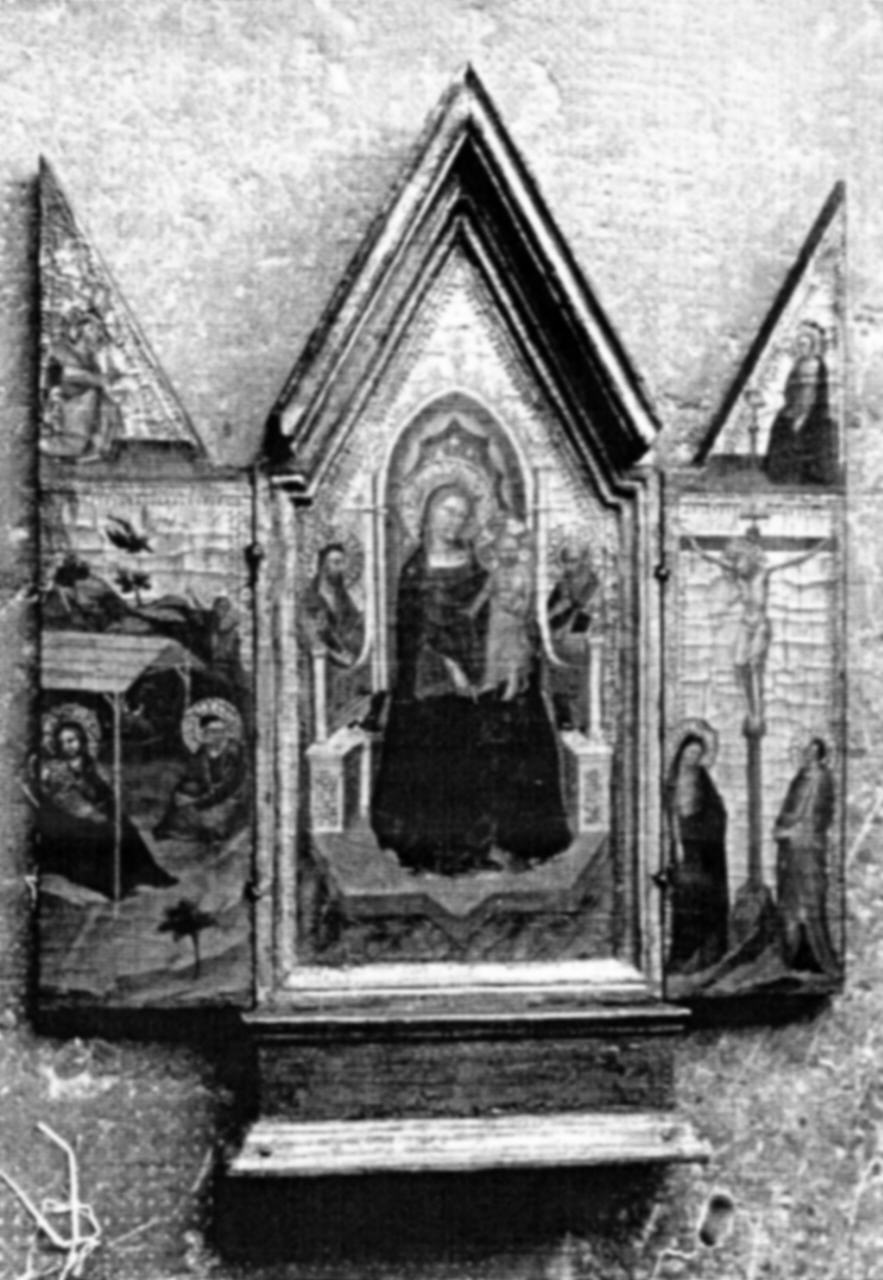 Madonna con Bambino (altarolo portatile) di Bonsi Giovanni detto Giovanni da Firenze (sec. XIV)