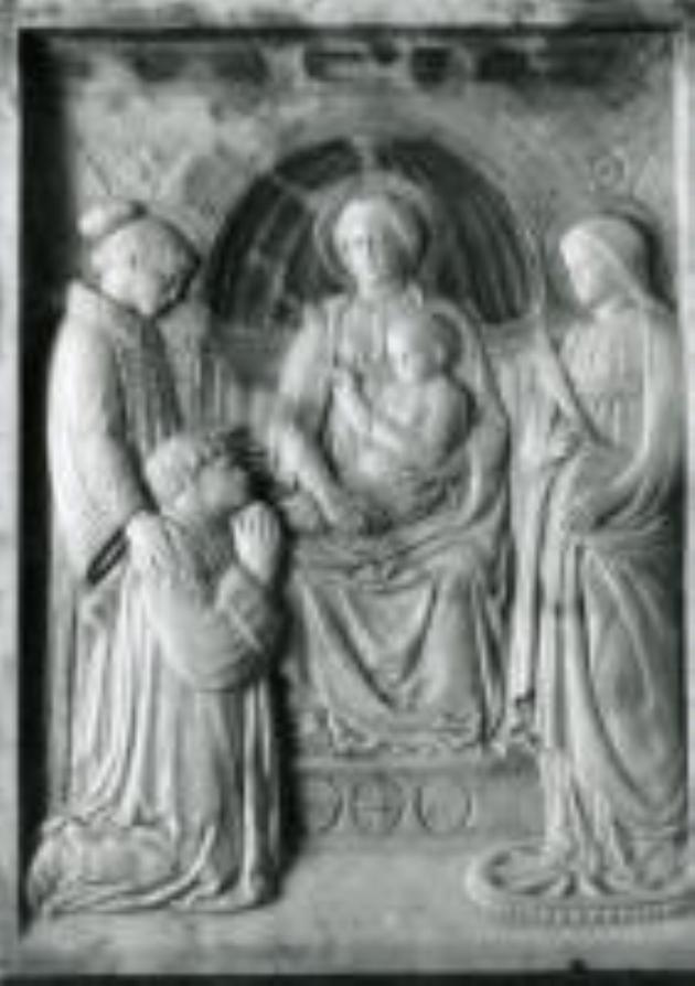 Madonna con Bambino e Santi (rilievo) di Della Robbia Luca (sec. XV)