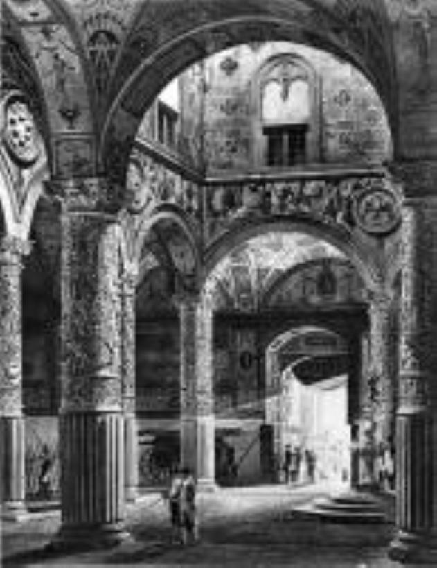 cortile di Palazzo Vecchio a Firenze (dipinto) di Volpato Giovanni (fine sec. XVIII)