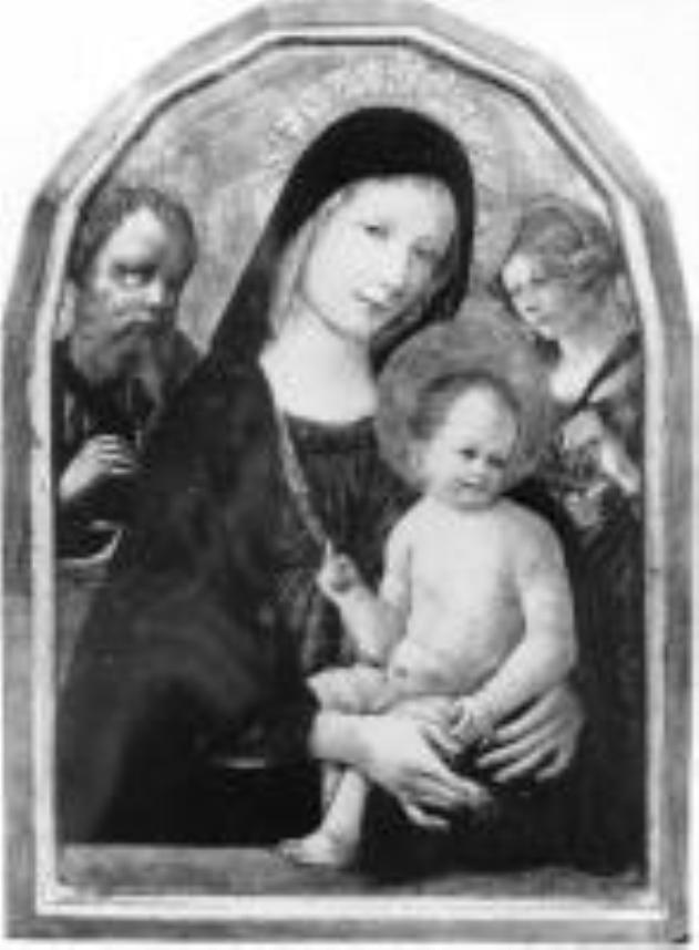 Madonna con Bambino e Santi (dipinto) di Pacchiarotti Giacomo (sec. XVI)