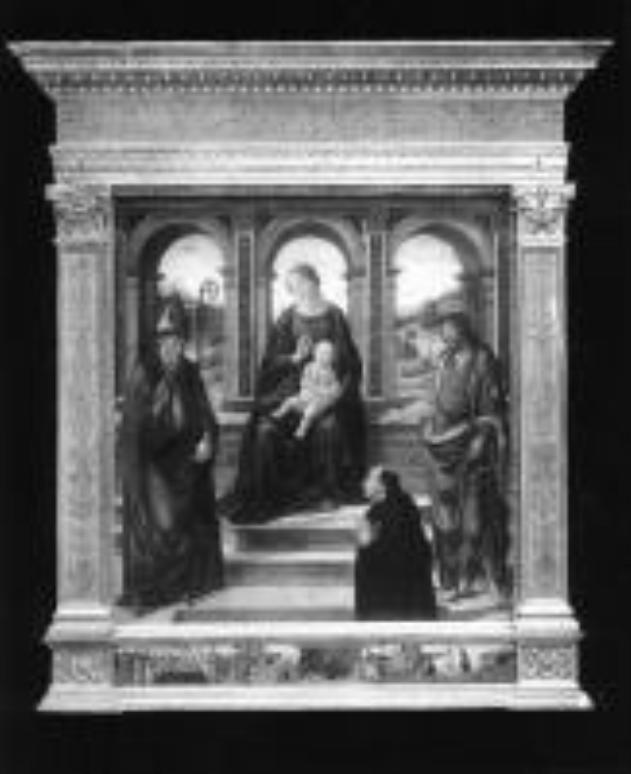 Madonna con Bambino con Sant'Eufrosino e San Giovanni Battista (dipinto) di Rosselli Cosimo (fine sec. XV)