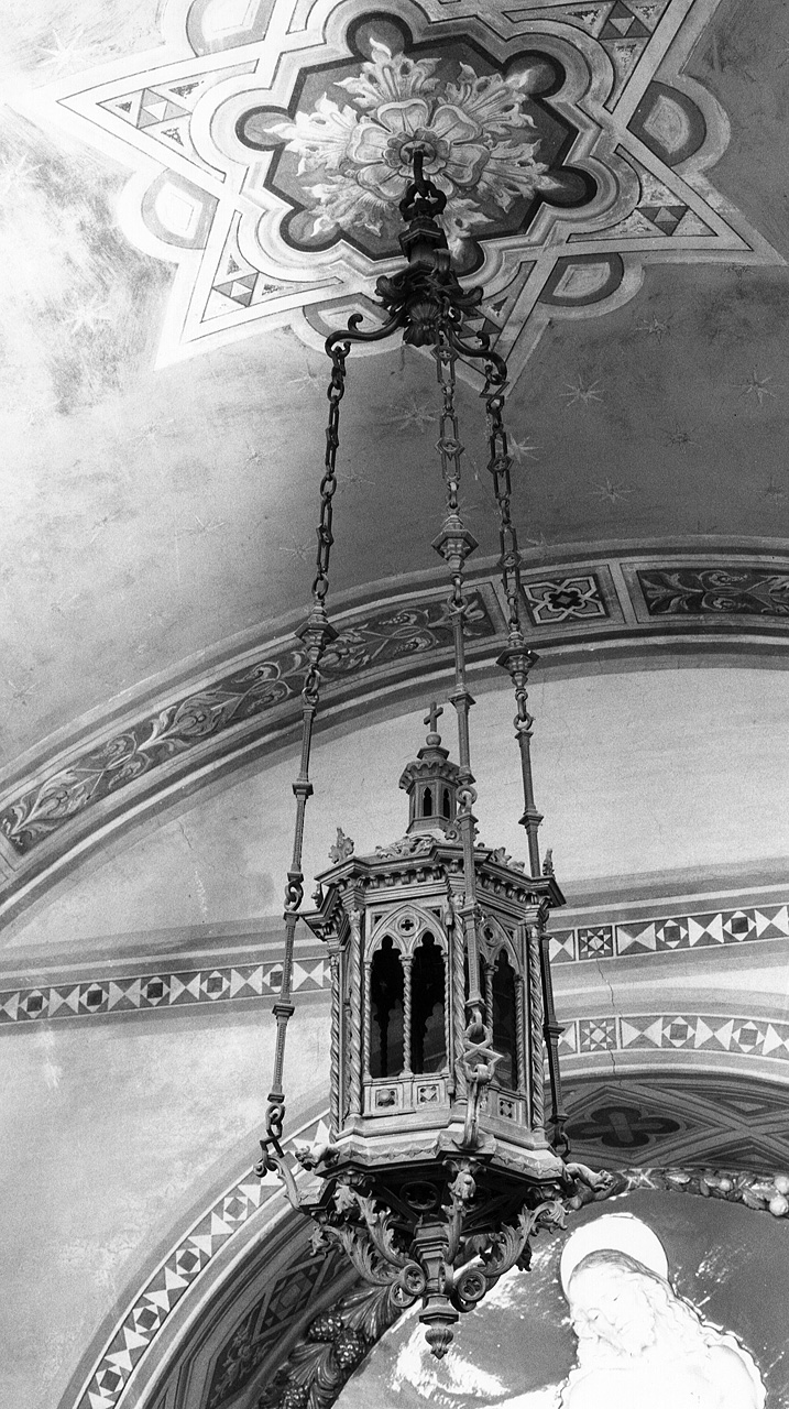 lampada pensile - produzione toscana (secc. XIX/ XX)