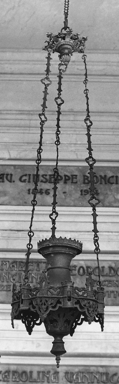 lampada pensile - produzione toscana (sec. XX)
