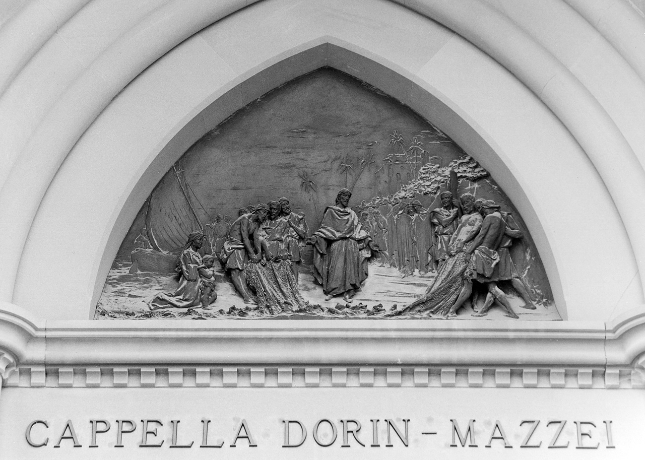 Pesca miracolosa (rilievo) di Romanelli Raffaello (sec. XIX)