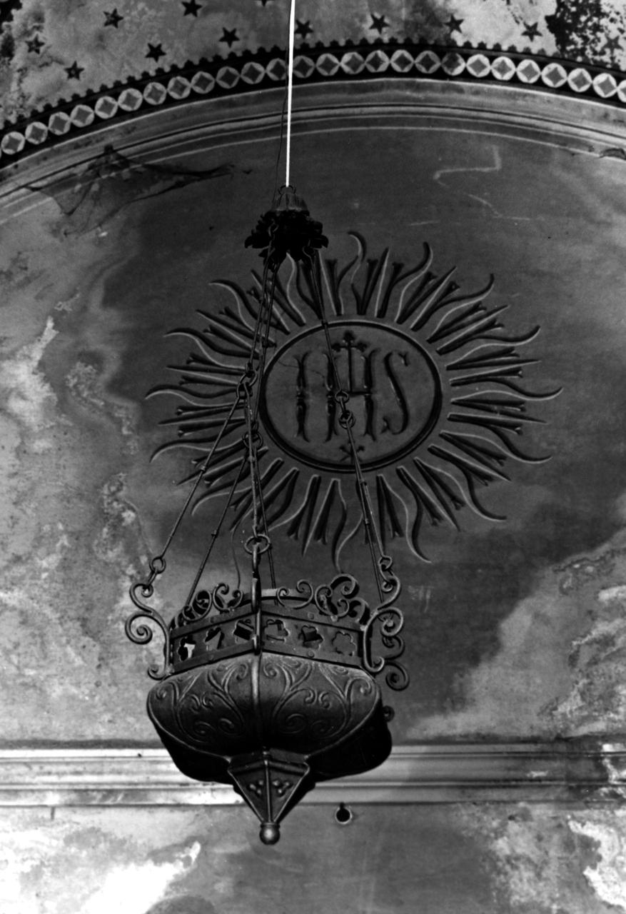 lampada pensile a vaso - produzione toscana (ultimo quarto sec. XIX)