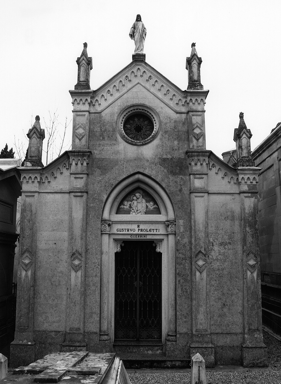 Madonna con Bambino e angeli (lunetta) - manifattura toscana (fine sec. XIX)