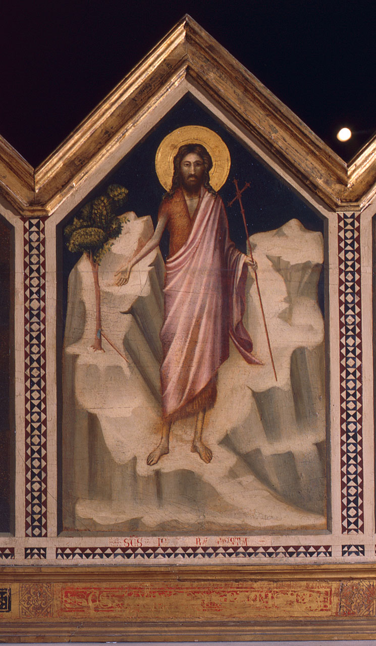 San Giovanni Battista (scomparto di polittico) di Giotto (bottega) (sec. XIV)