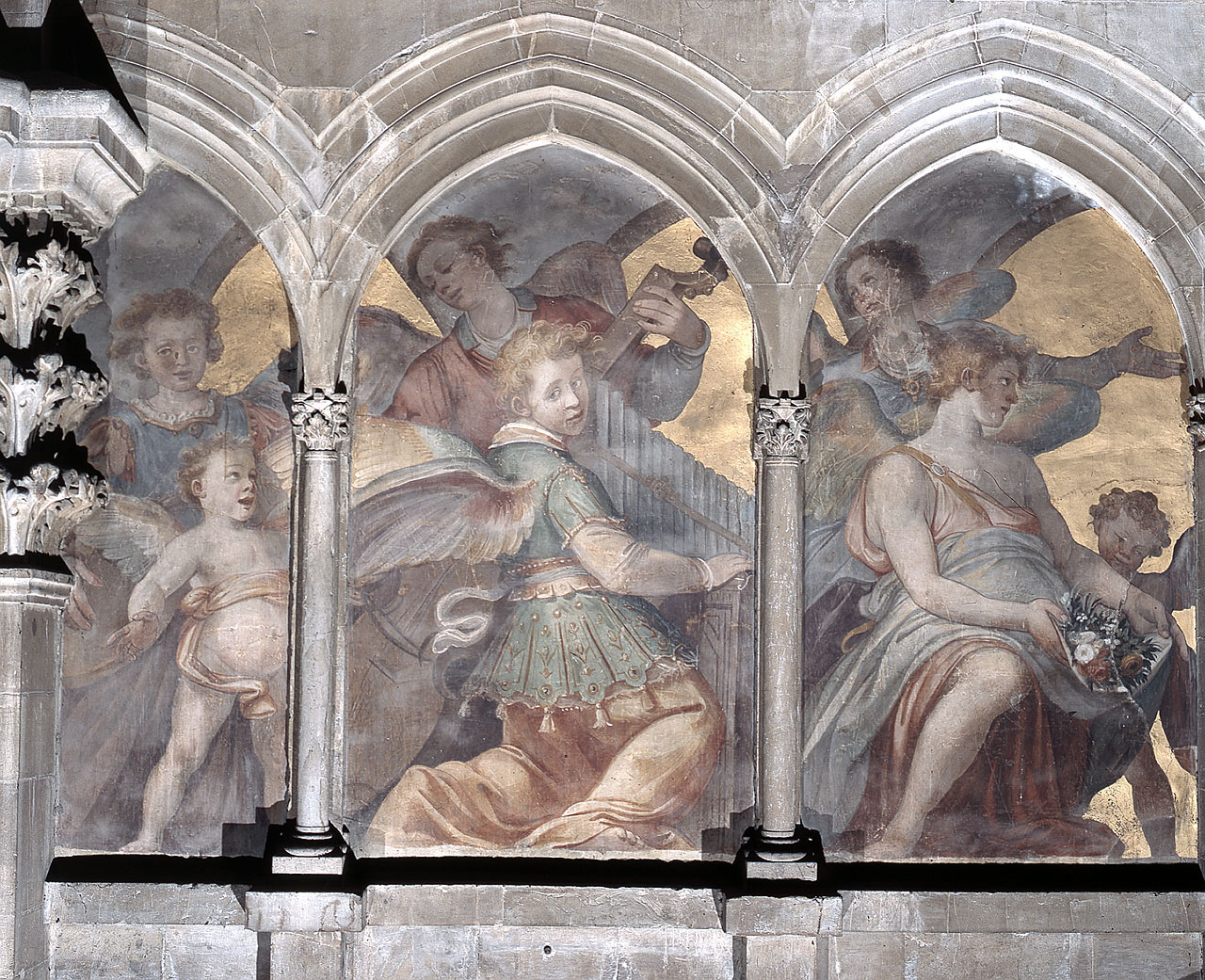 angeli musicanti (dipinto) di Santi di Tito (sec. XVI)