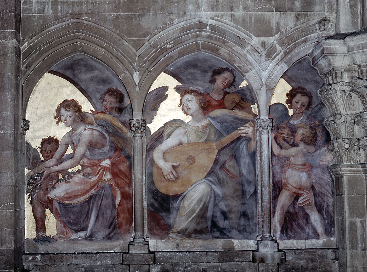 angeli musicanti (dipinto) di Santi di Tito (sec. XVI)