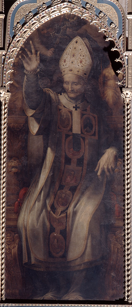 Sant'Antonio vescovo (dipinto) di Morandini Francesco detto Poppi (sec. XVI)