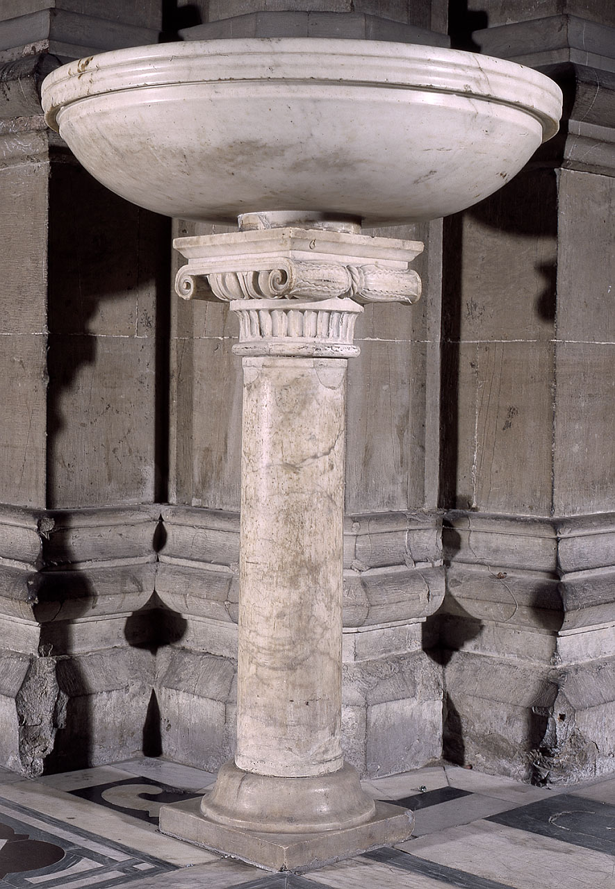 acquasantiera - a fusto - bottega fiorentina (seconda metà sec. XV)