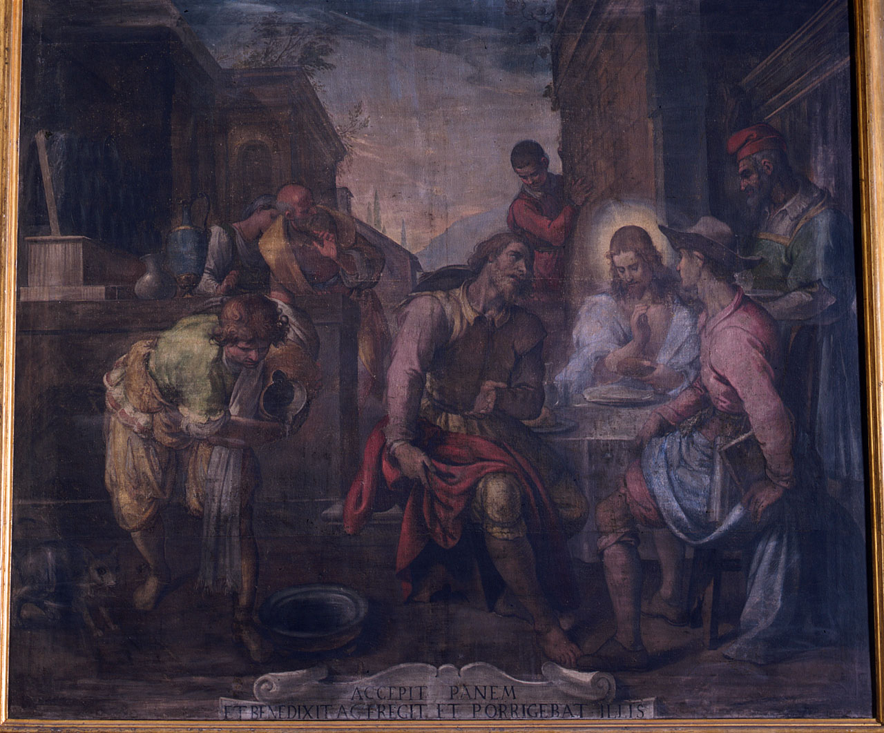 cena in Emmaus (dipinto) di Barbatelli Bernardino detto Poccetti (sec. XVII)