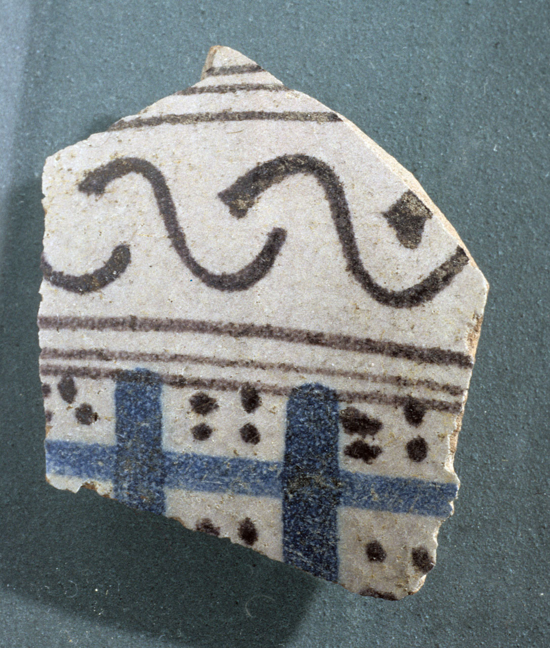 vaso, frammento - bottega toscana (sec. XIV)