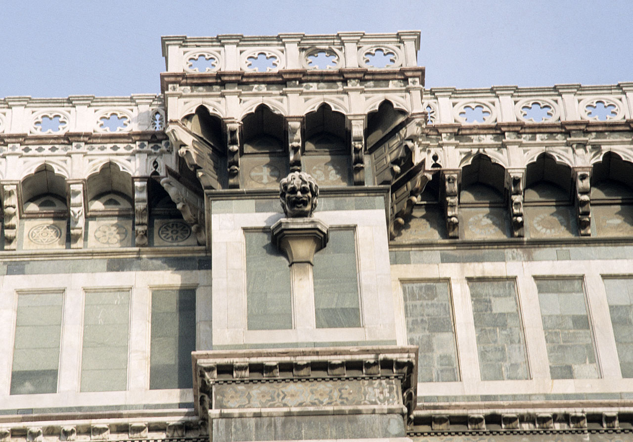 testa di uomo (doccione) - bottega fiorentina (sec. XVI)