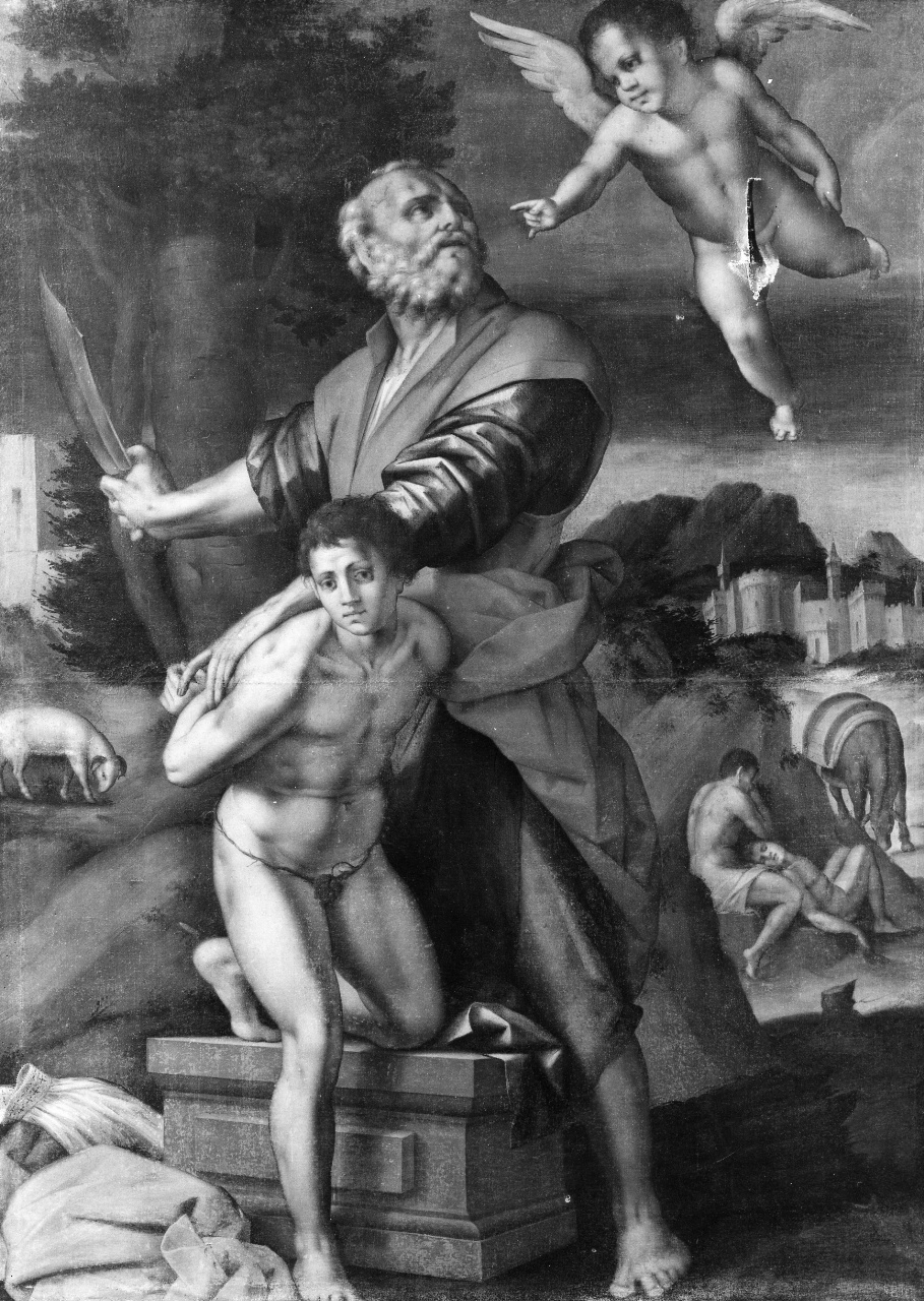 sacrificio di Isacco (dipinto) - ambito toscano (sec. XVI)
