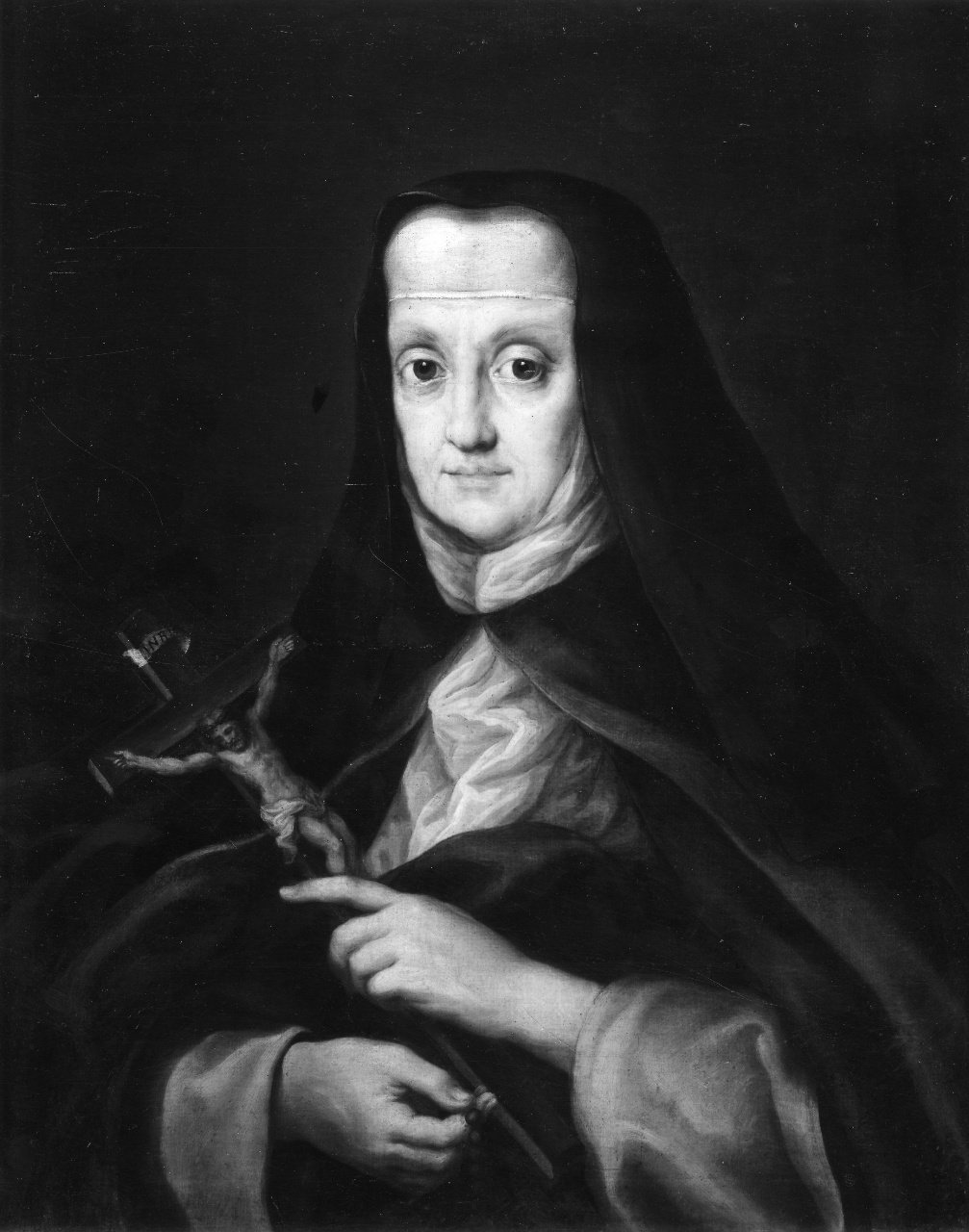 ritratto di suora (dipinto) - ambito italiano, ambito spagnolo (seconda metà sec. XVII)