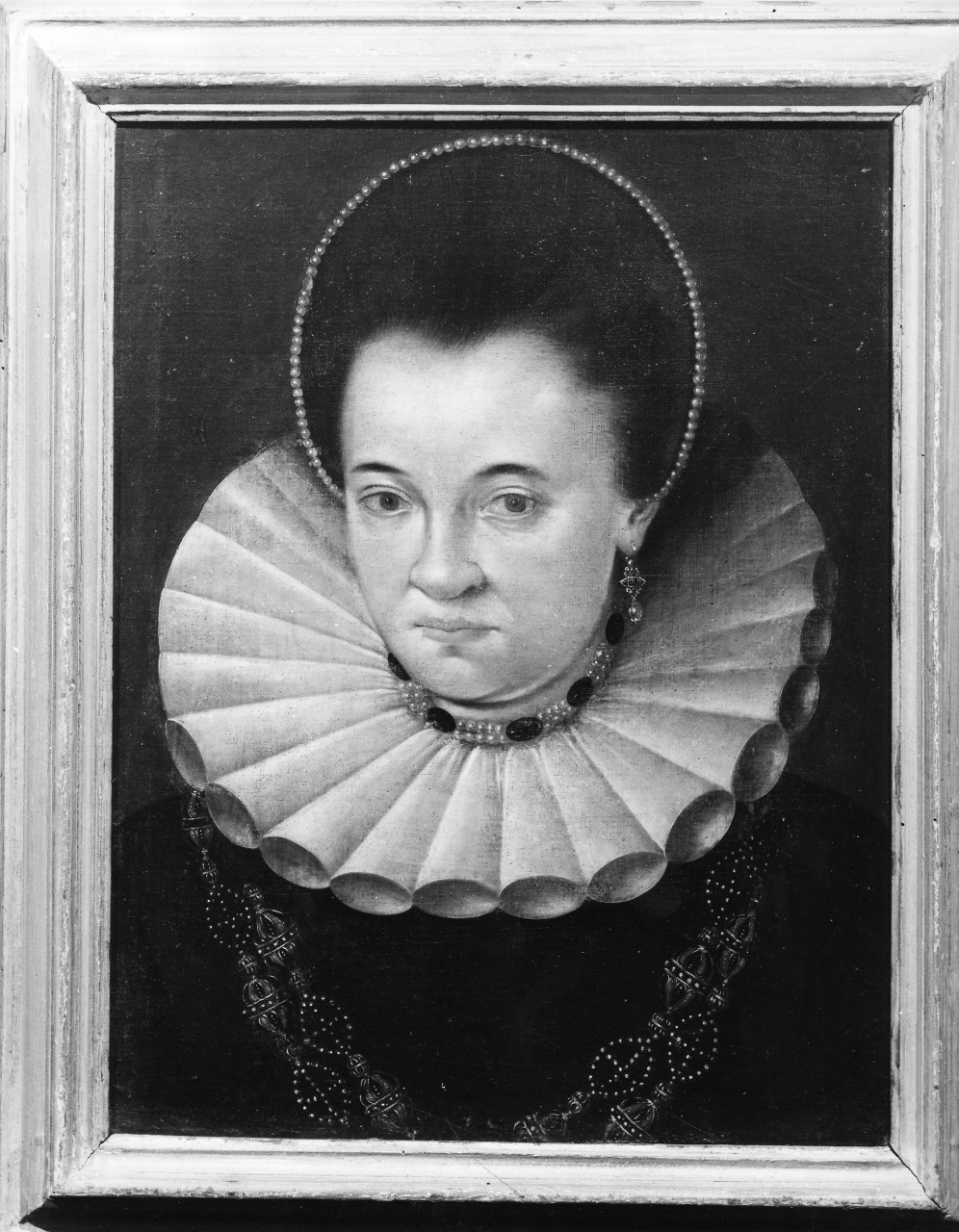 ritratto di donna (dipinto) - ambito toscano (prima metà sec. XVII)